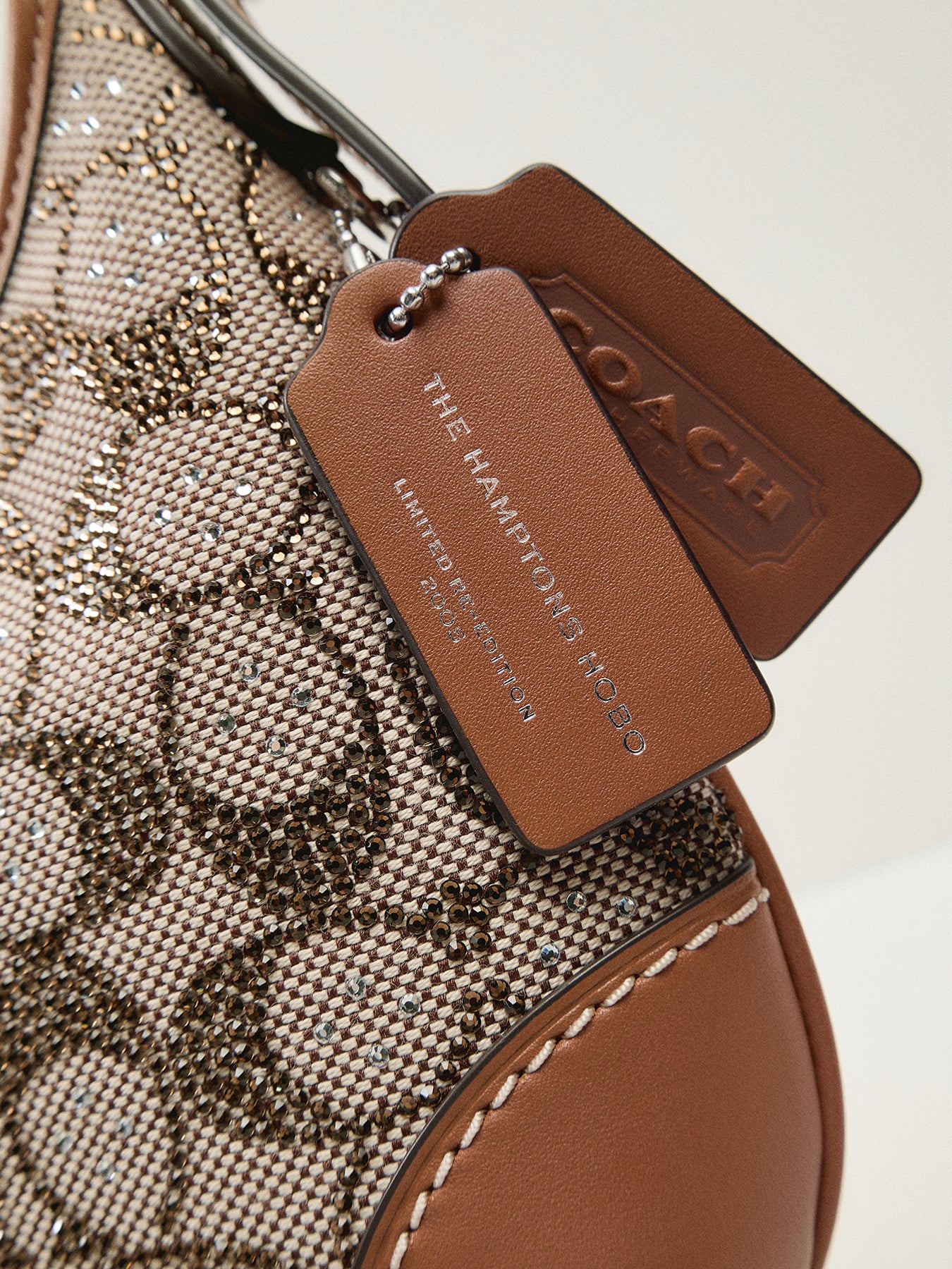 The Coach Originals Crystal Signature Jacquard Hamptons Hobo Amber
