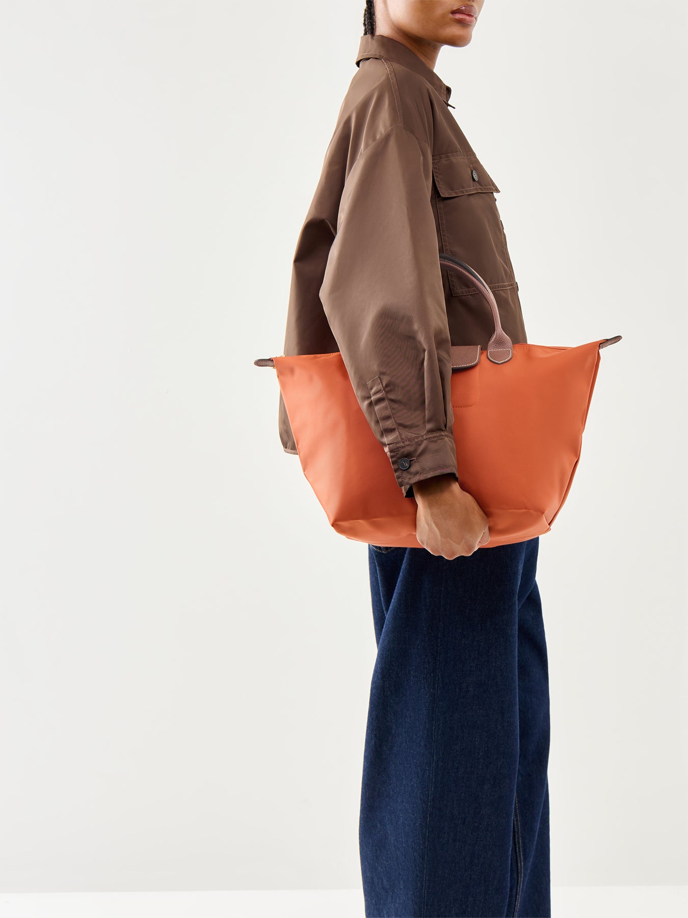 Le Pliage Original Medium Handbag Brick Recycled Canvas – Fenwick