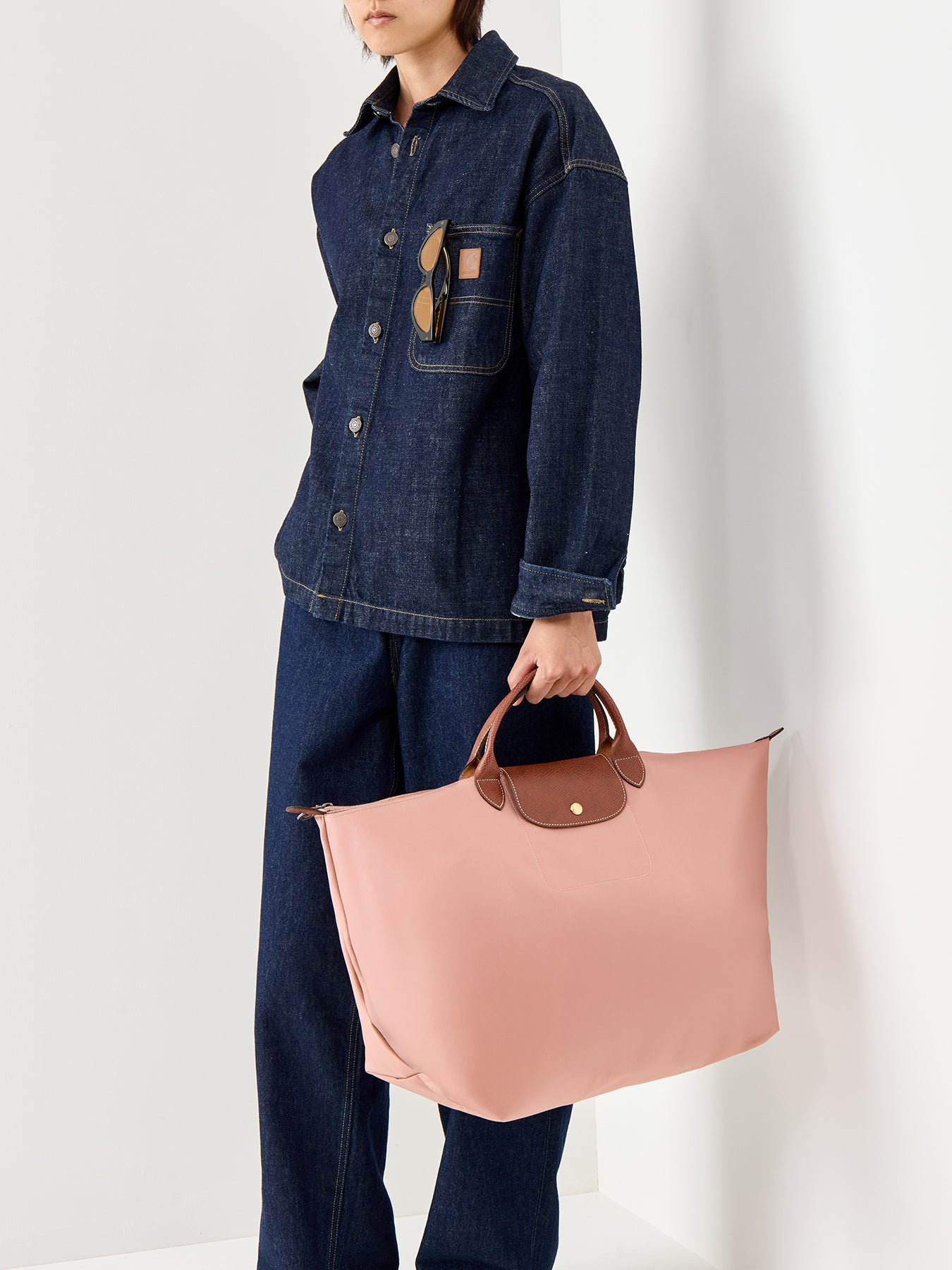 Le Pliage Original Large Travel Bag Pink Tea