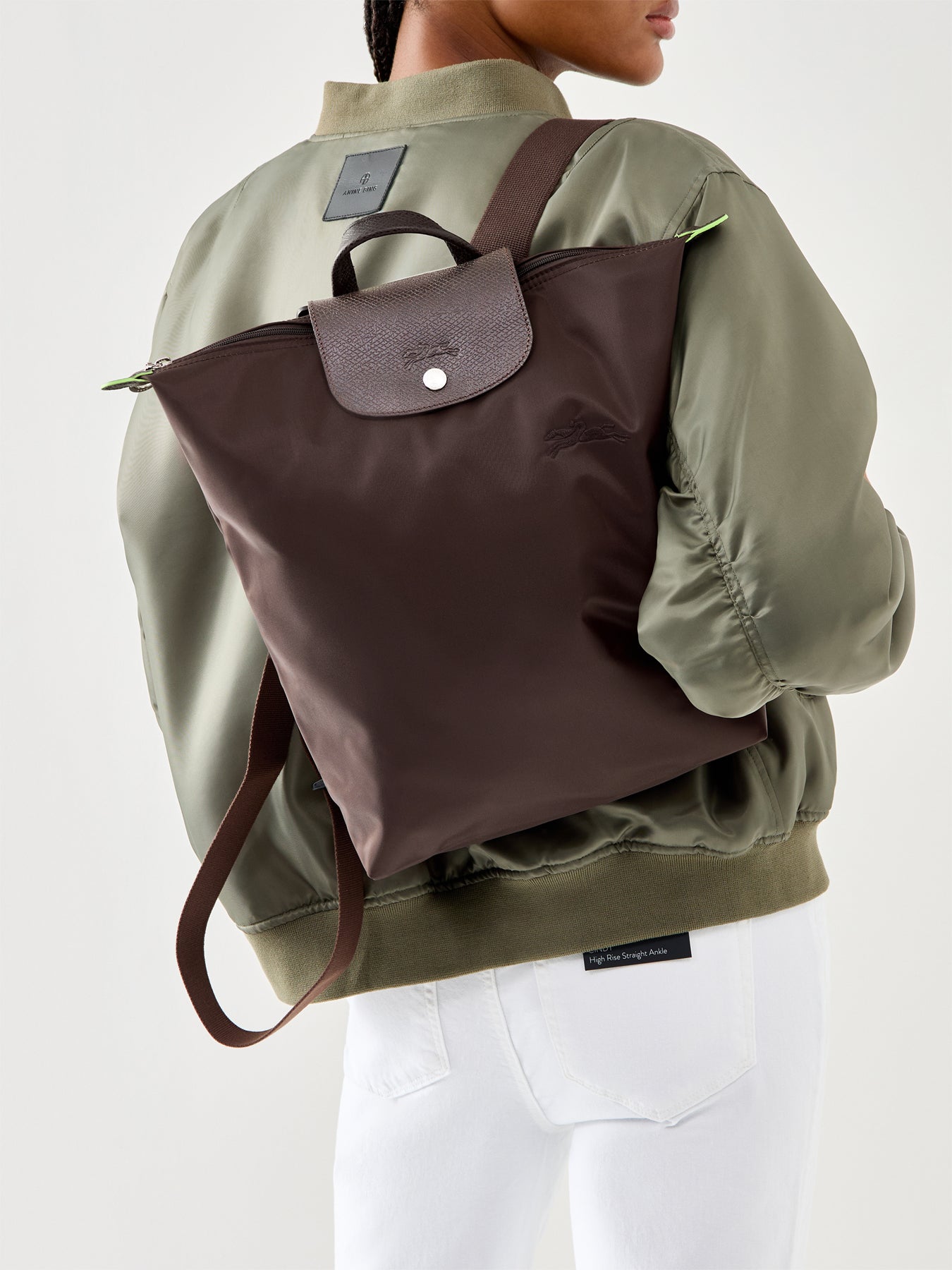 Le Pliage Green Medium Backpack Brown