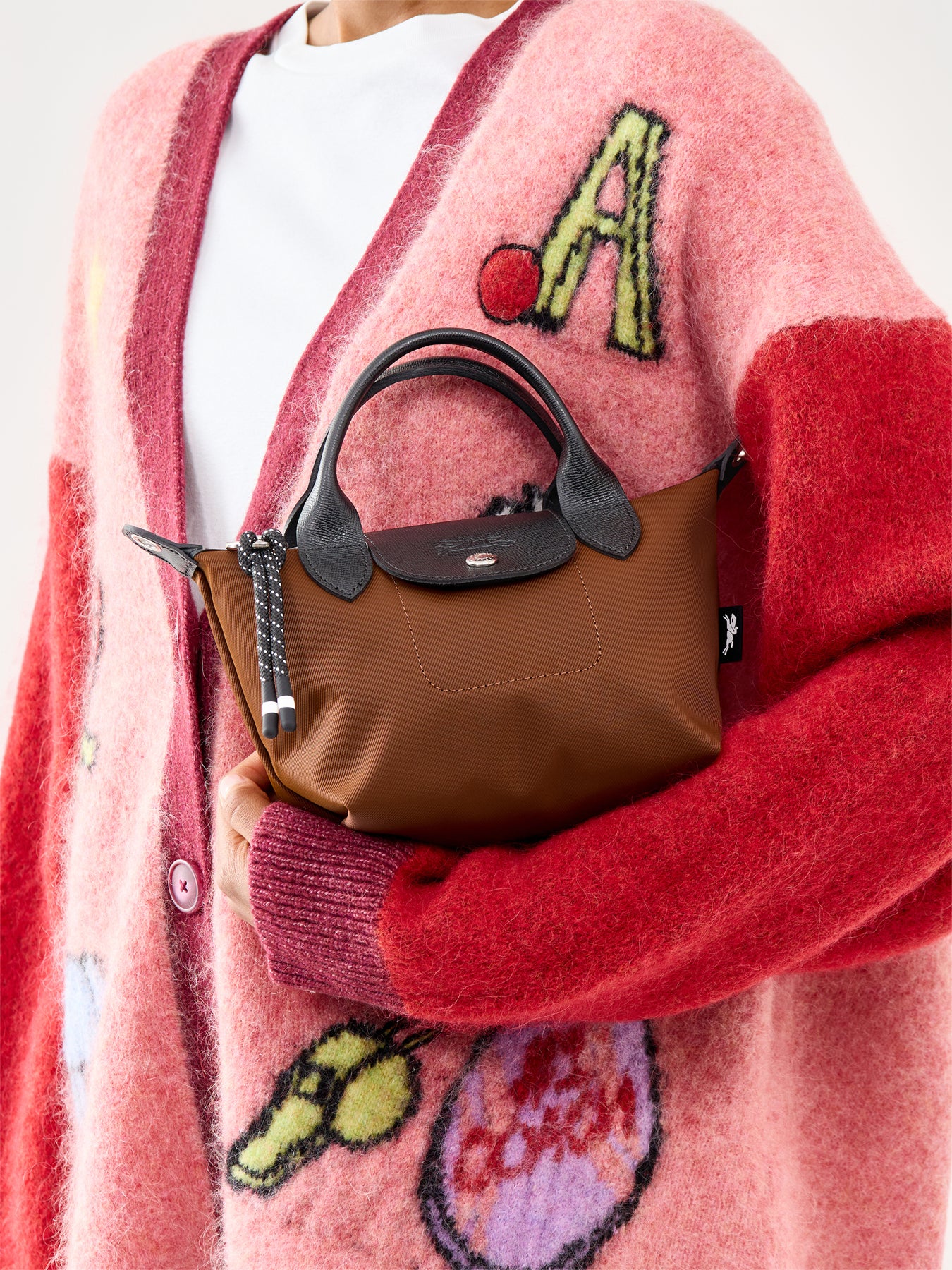 Le Pliage Energy Extra Small Handbag Chocolate Recycled Canvas