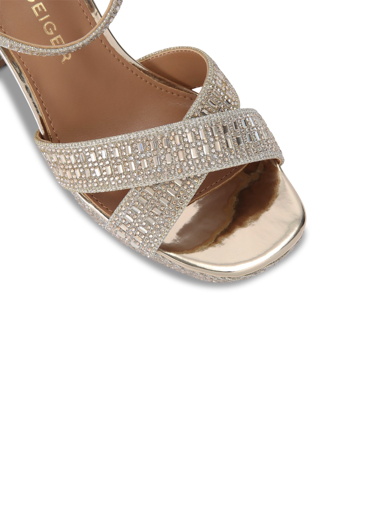 Fleur Gold Platform Heels
