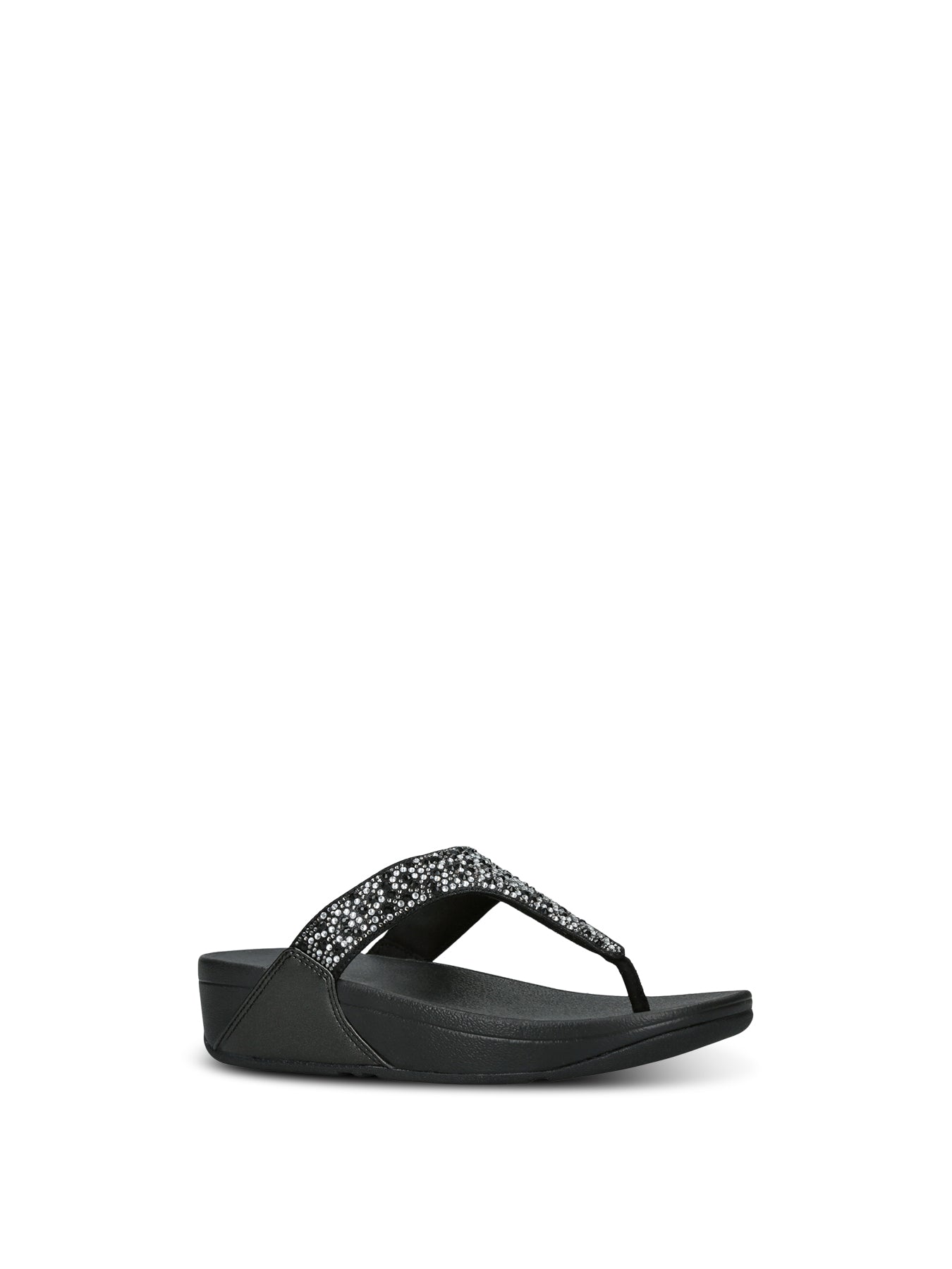 Lulu Crystal-Mix Toe-Post Sandals