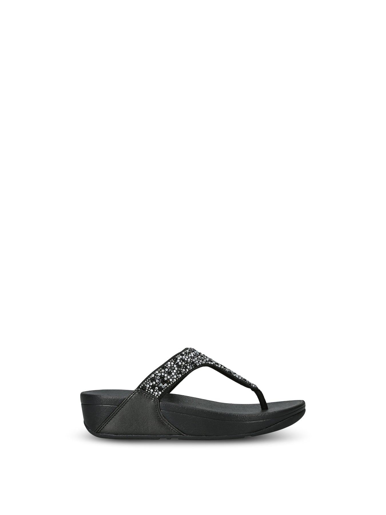 Lulu Crystal-Mix Toe-Post Sandals