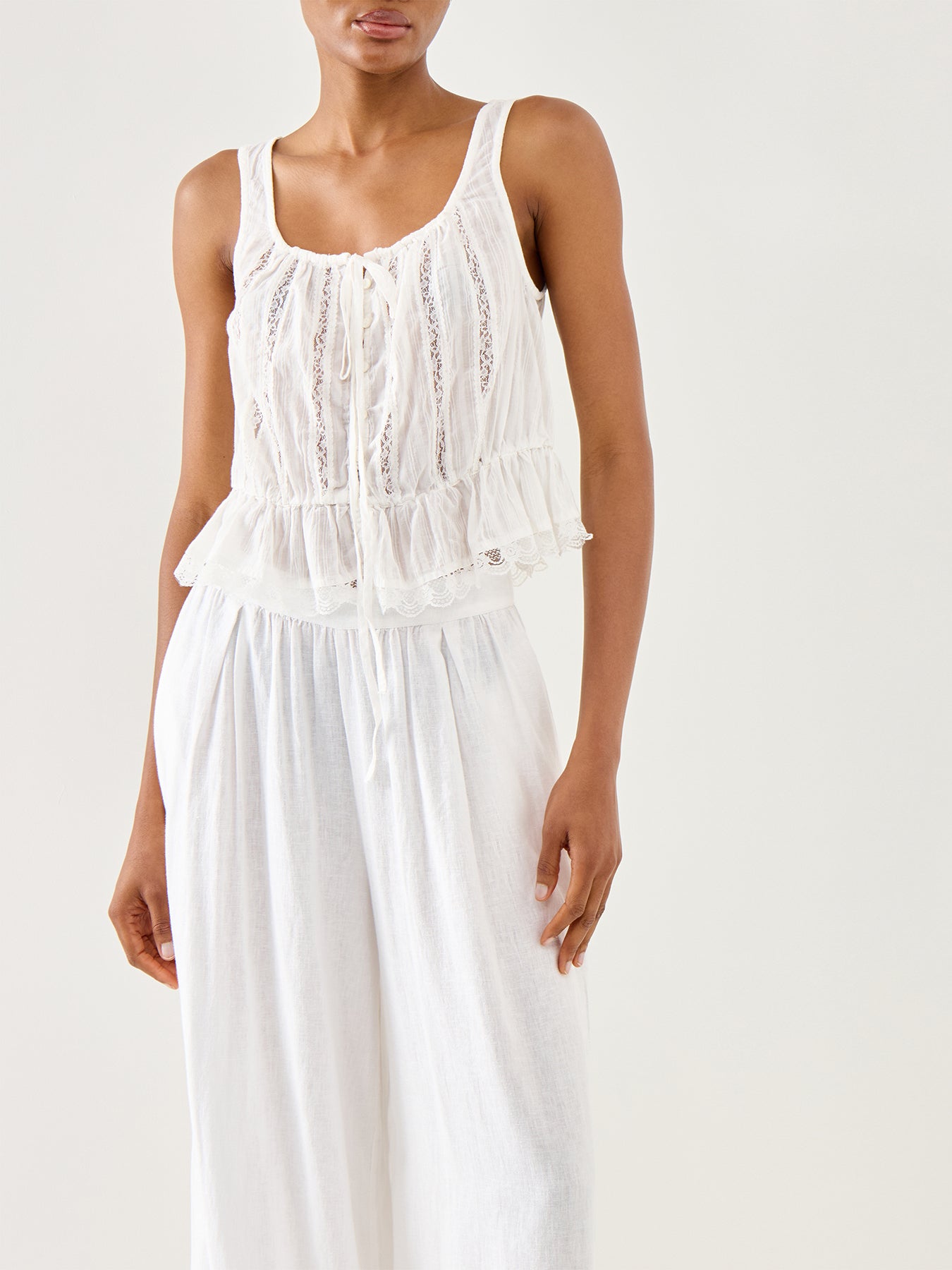Alana Lace Ladder Sleeveless Tank