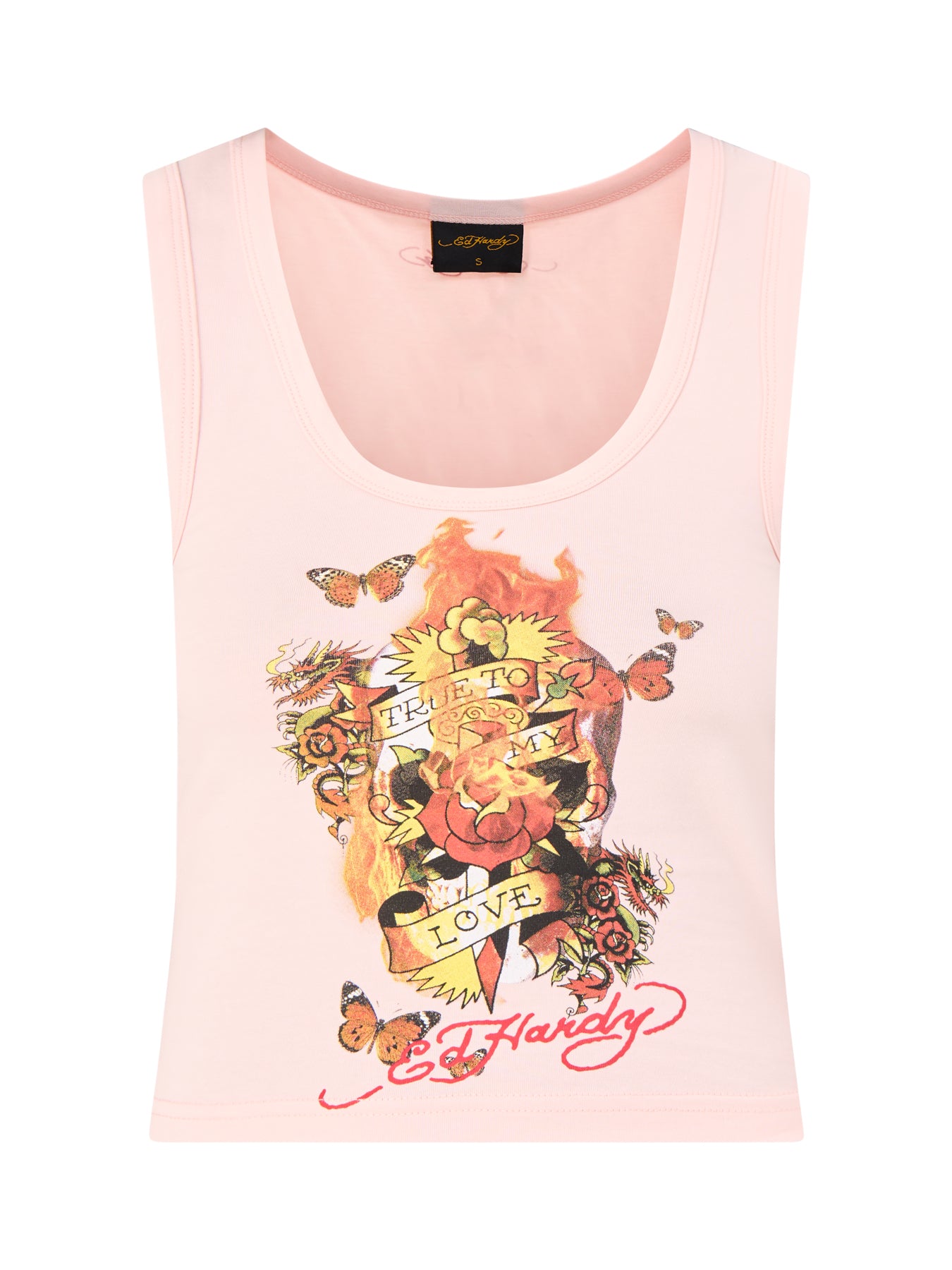 Womens True To My Love Cropped Vest Top