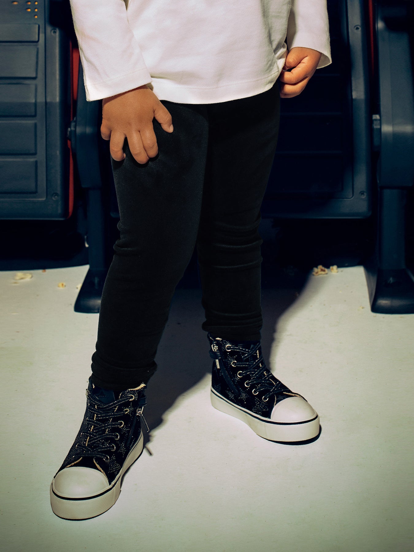 Basic Velvet Leggings Black