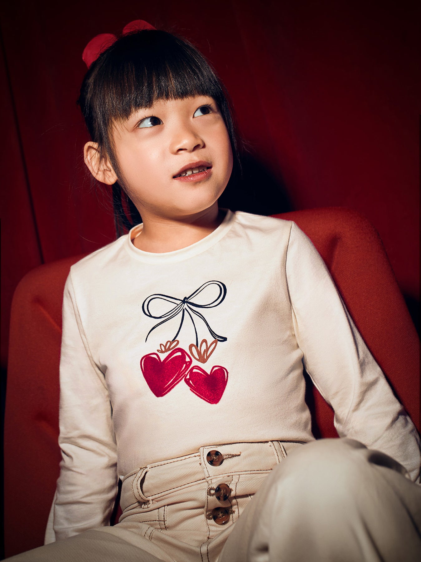 Heart & Bow Long Sleeve T-Shirt