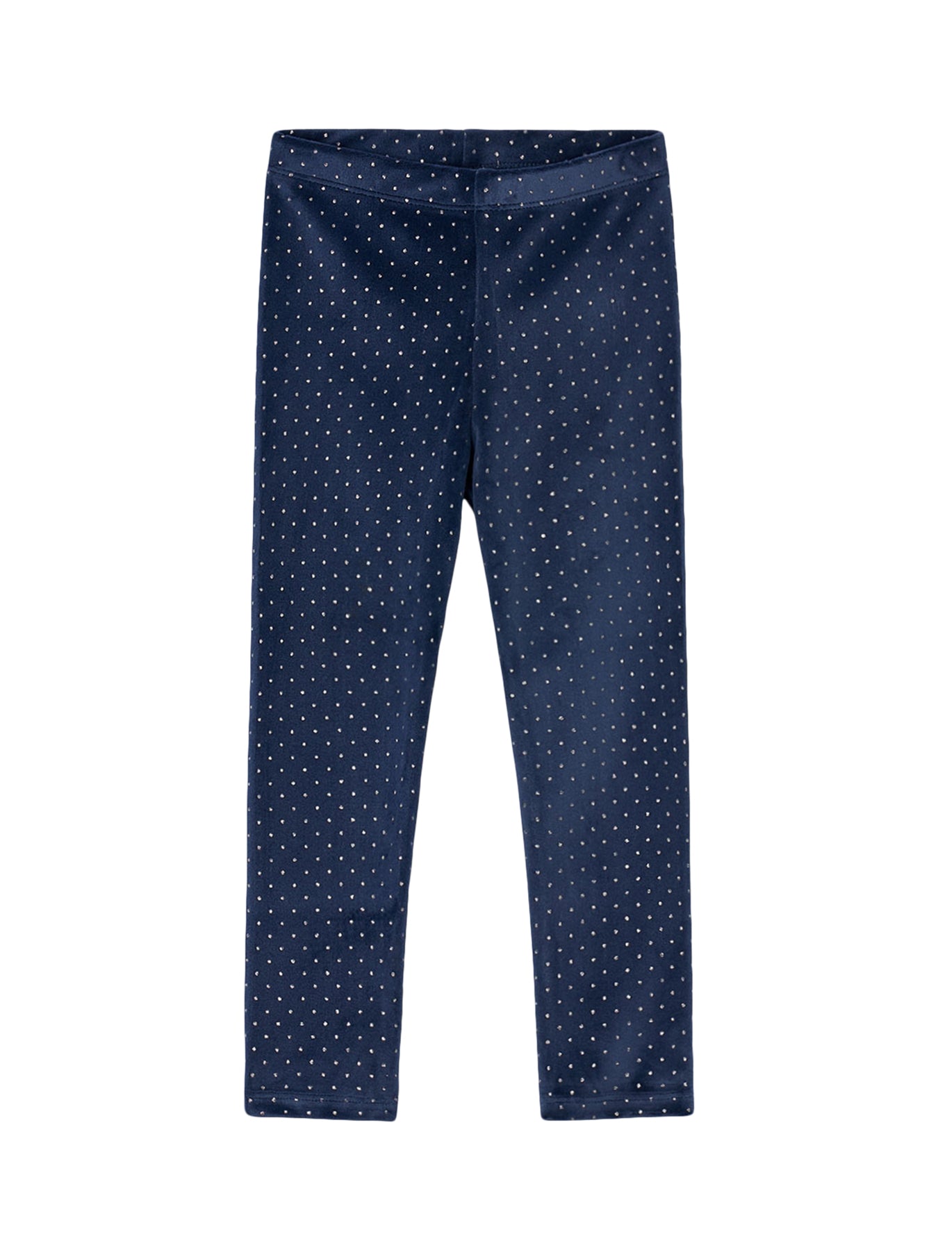 Print Velvet Leggings Navy