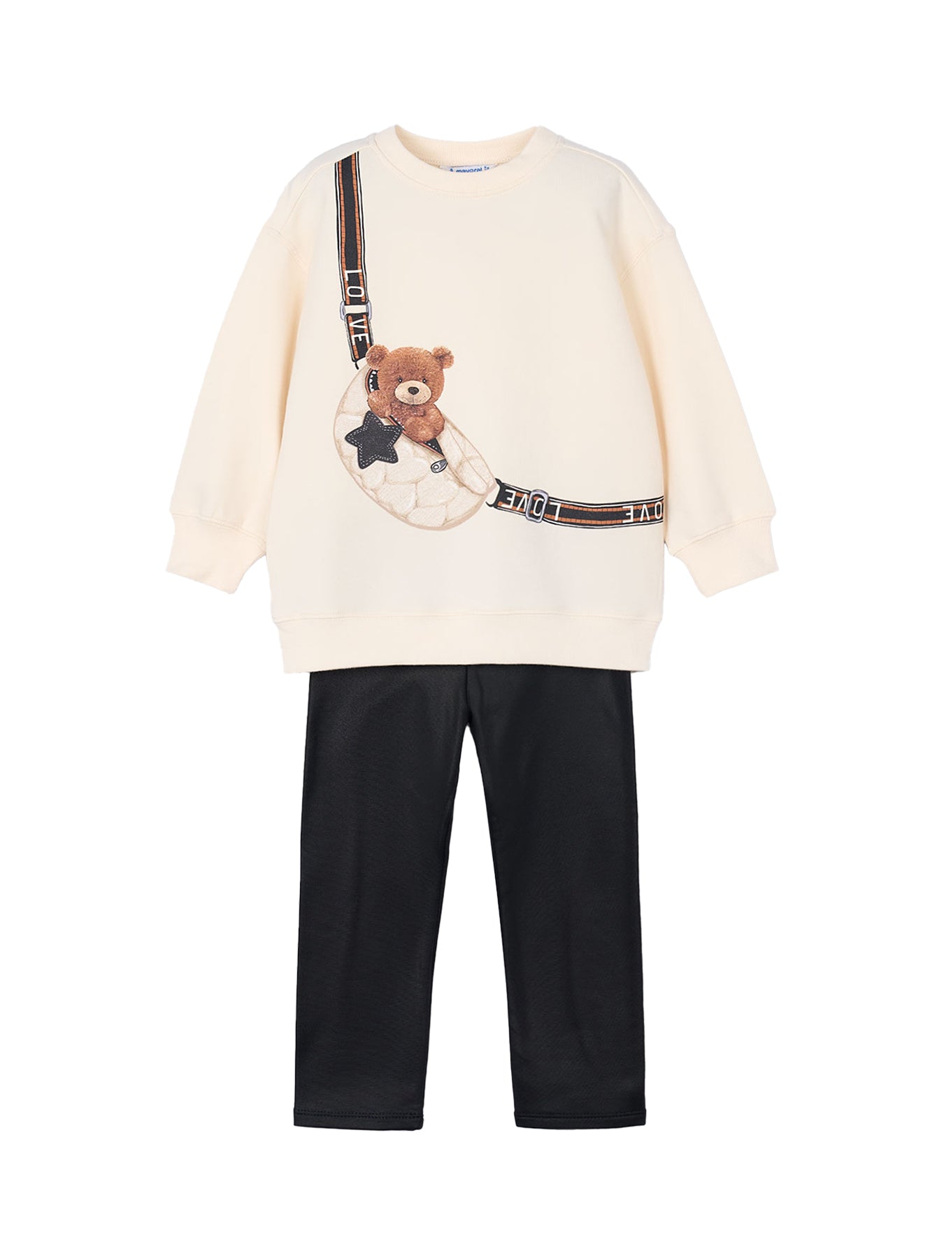 Bear Leopard Pullover and Leggings Set