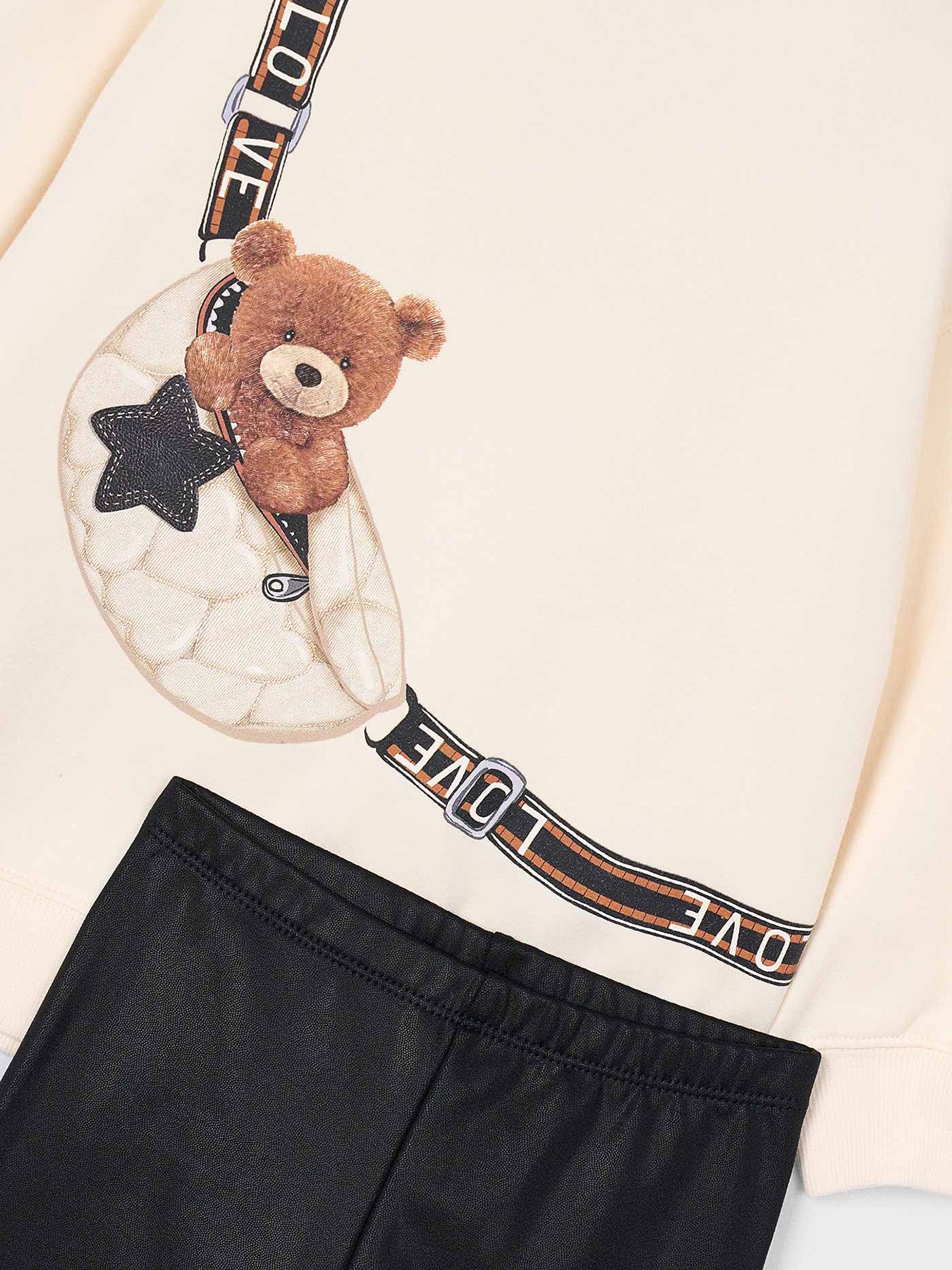 Bear Leopard Pullover and Leggings Set