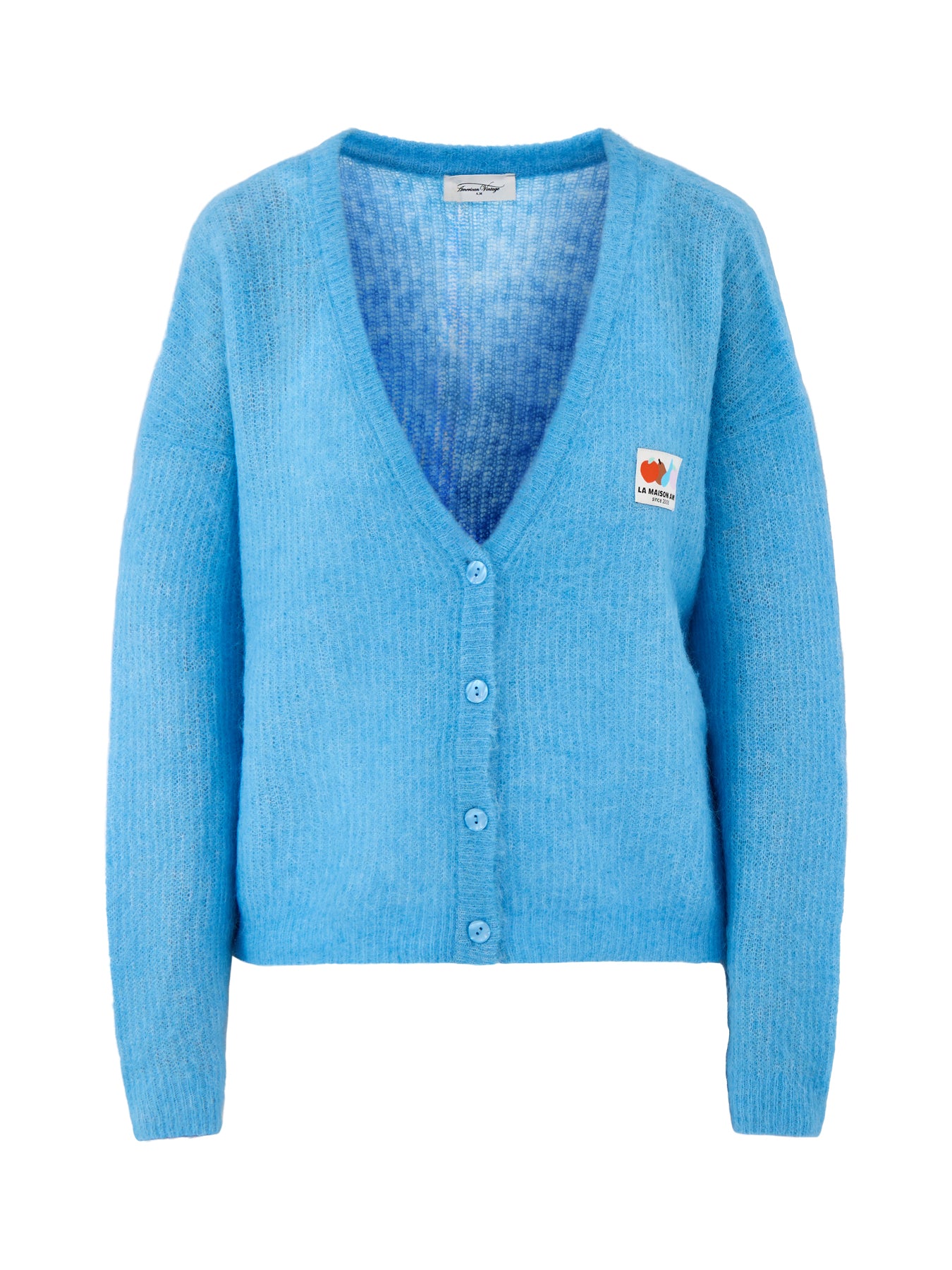 Nenybay Long Sleeves Cardigan Fleuve Blue