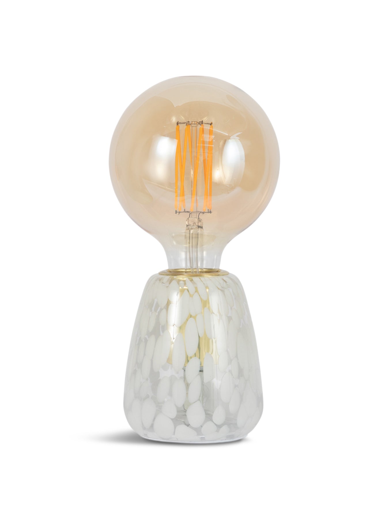 Confetti Glass Table Lamp White