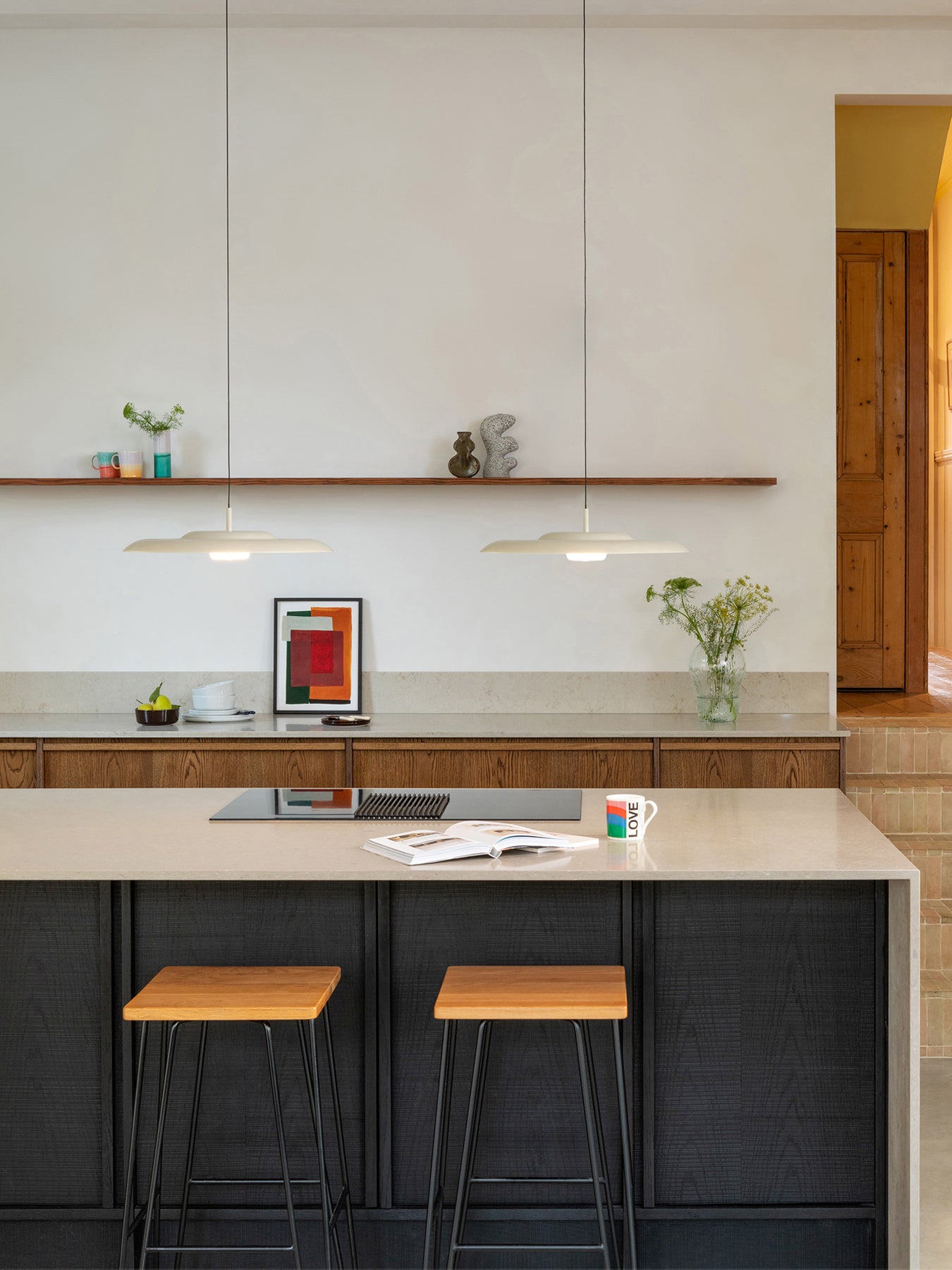 Diner LED Metal Pendant Large Natural