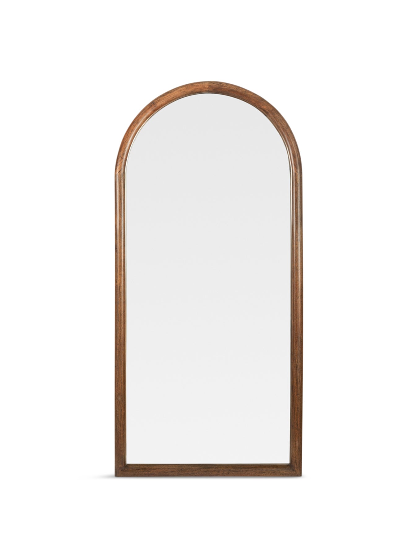 Genoa Arch Floor Mirror Walnut Finish 190 x 90cm
