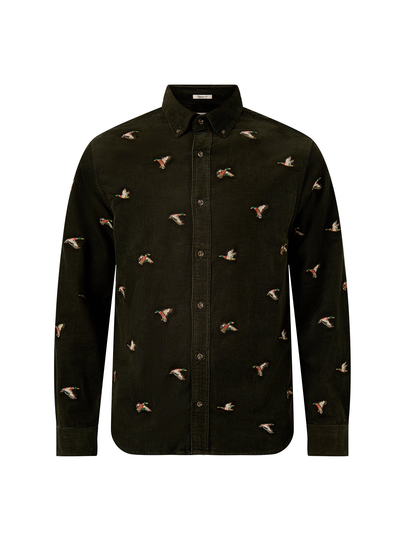 Embroidered Ducks Shirt Green