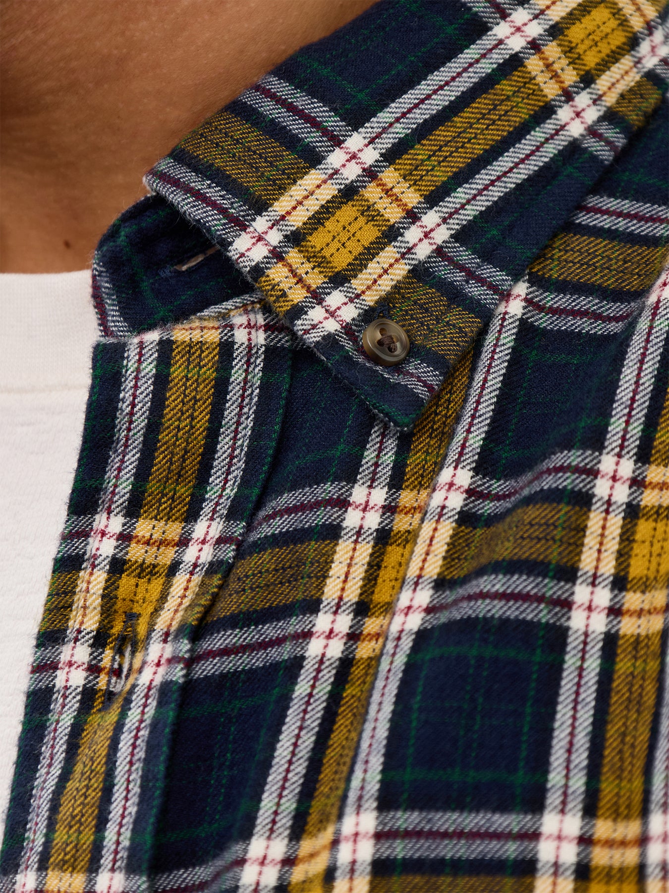 Windblown Flannel Check Shirt Evening Blue