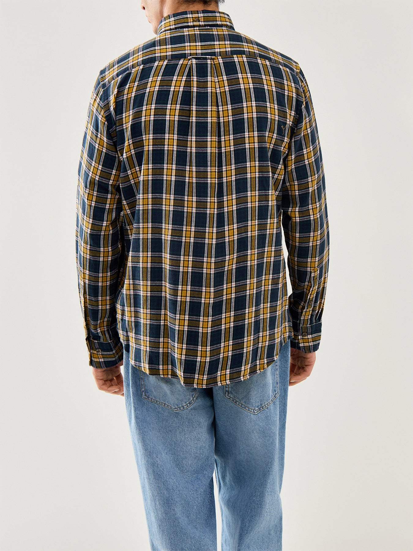 Windblown Flannel Check Shirt Evening Blue