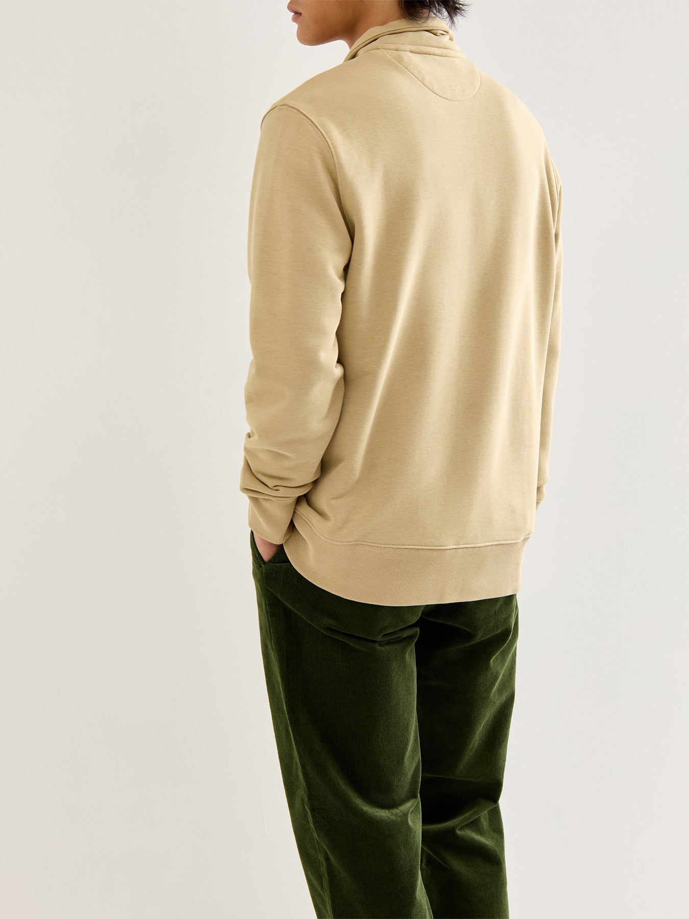 Shield Half Zip Sweatshirt Tan