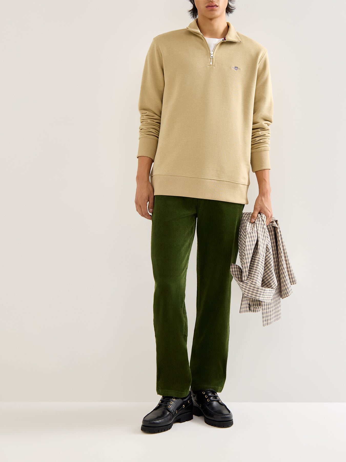 Regular Cord Cotton Chinos Green