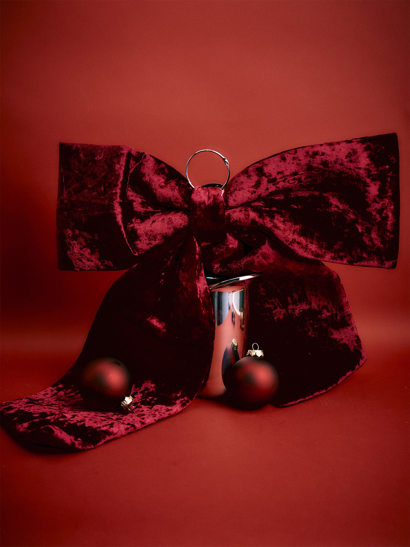 Burgundy Velvet Bow 60cm