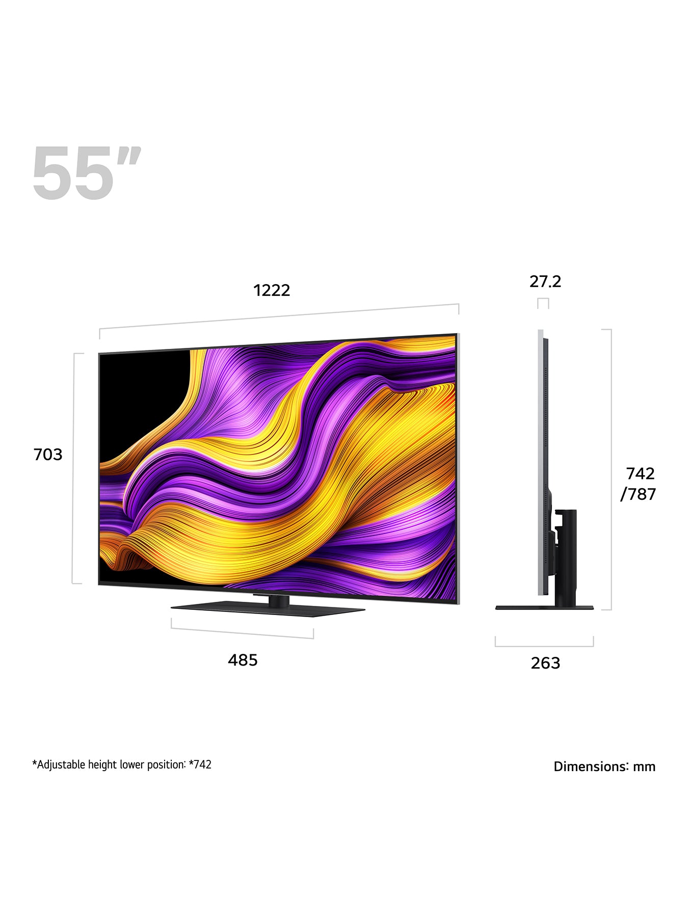 OLED55G56 55 Inch OLED Evo AI 4k HDR Ultra Smart TV with Dolby Atmos 2025