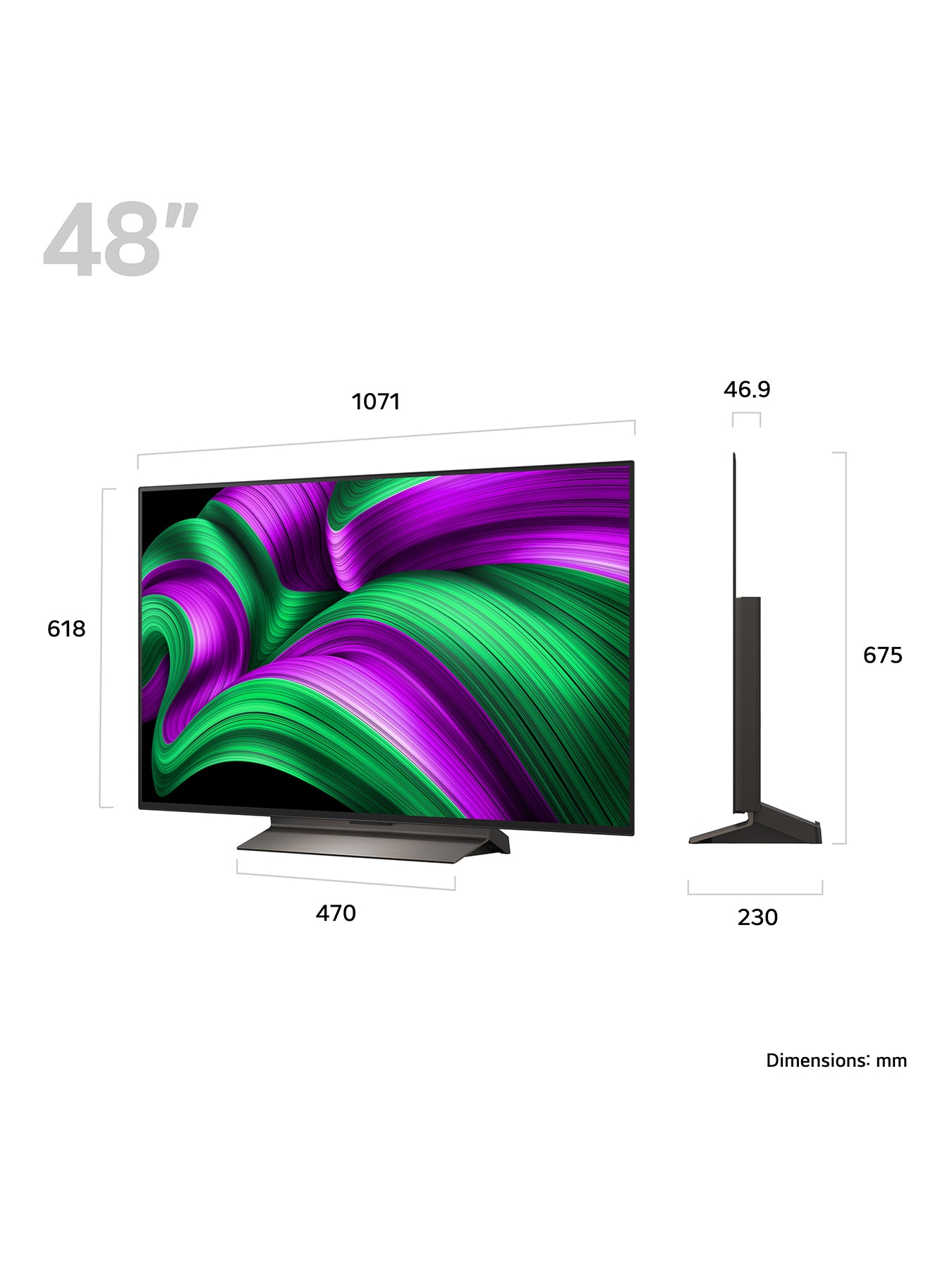 OLED48C56LB 48 Inch OLED Evo AI 4K Smart TV 2025