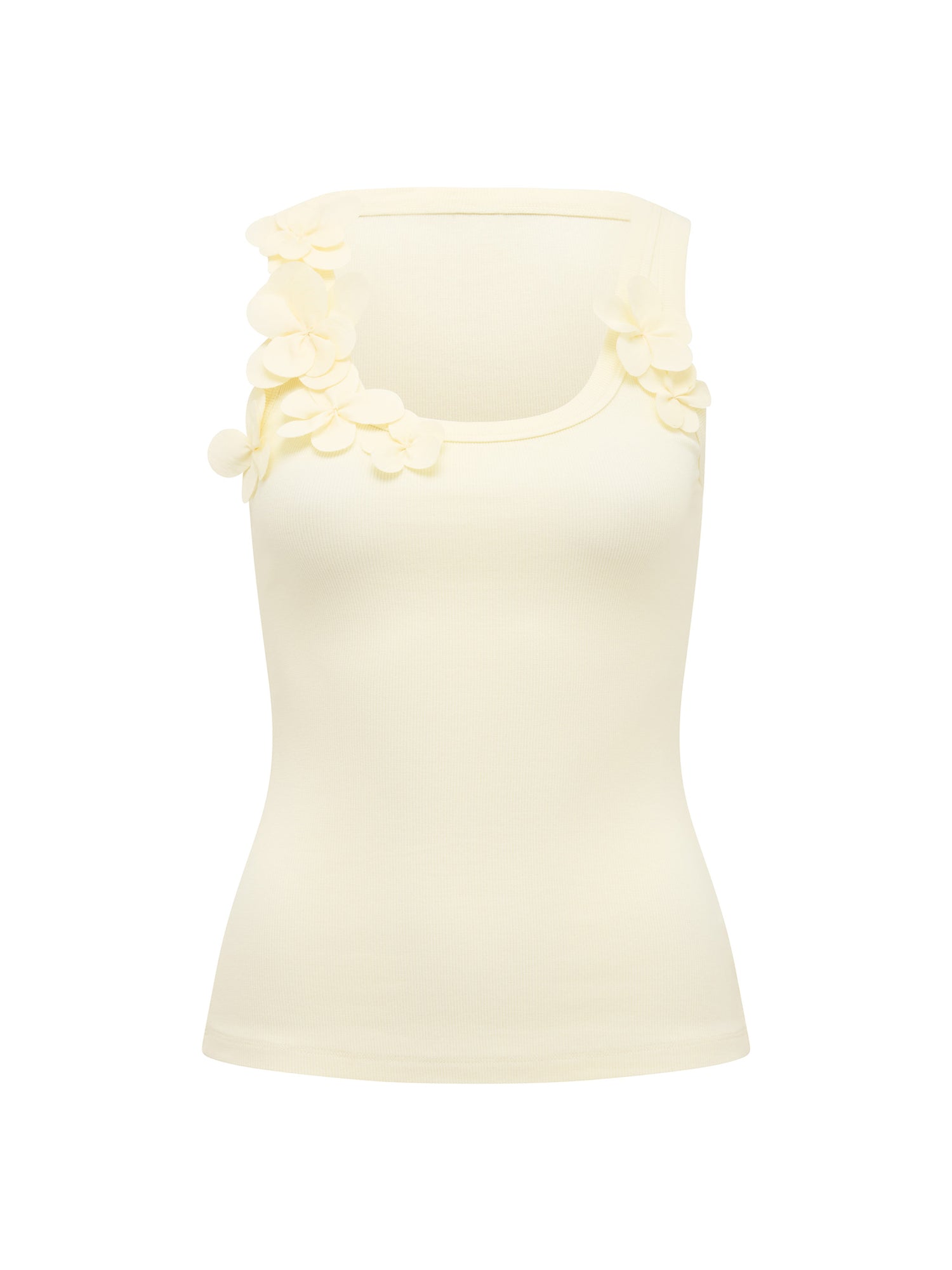 Pia Applique Scoop Neck Tank Top
