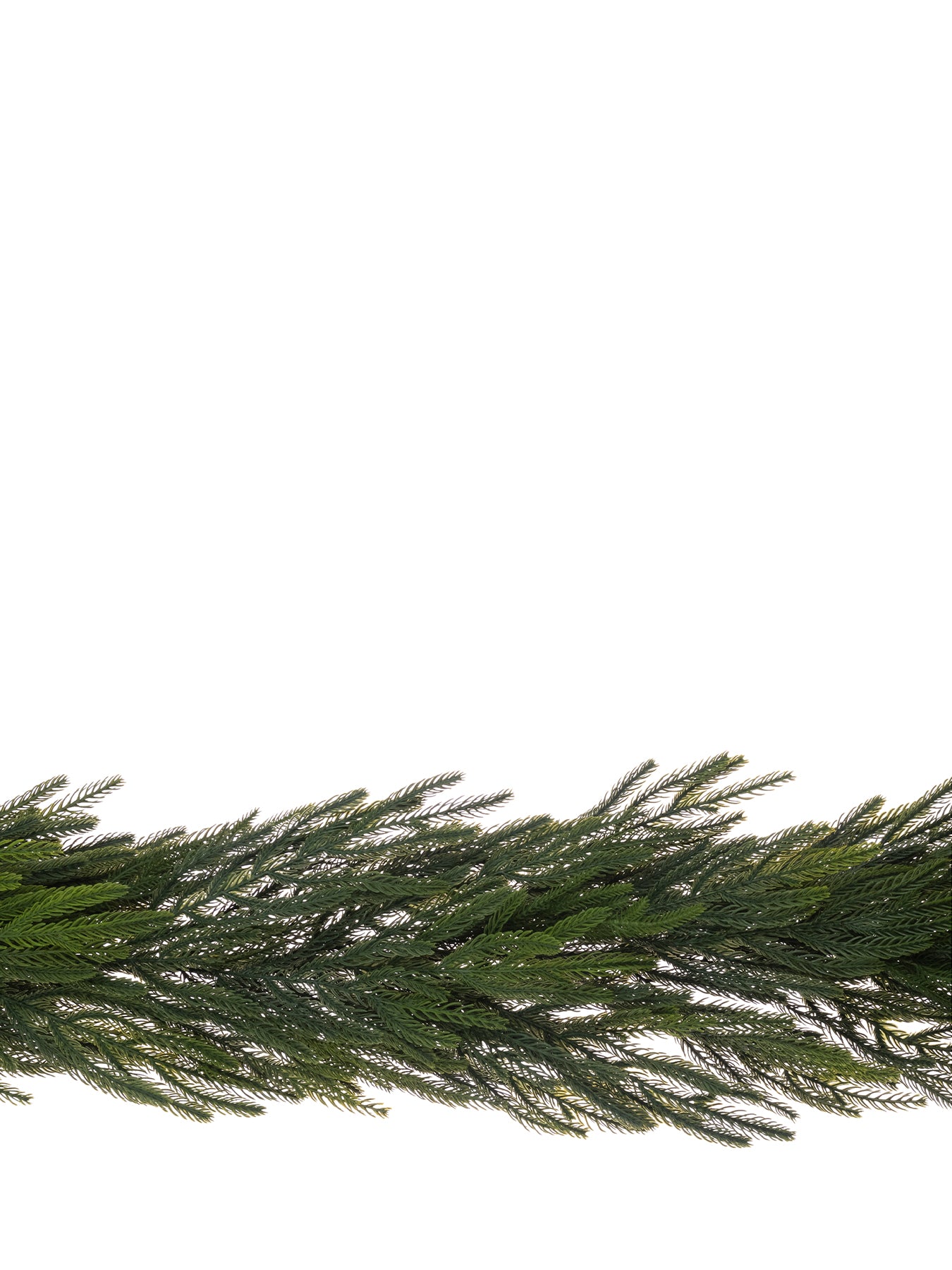 Waxed Pine Garland Christmas Decoration 180cm