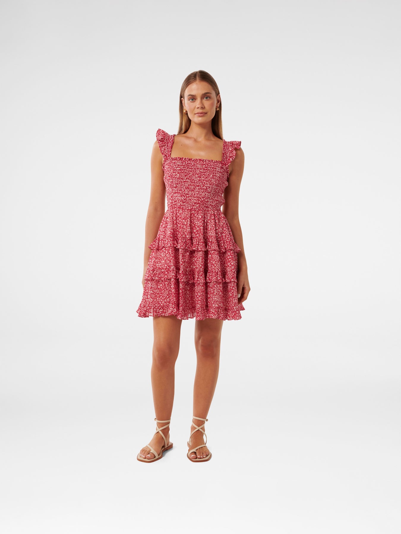 Odette Printed Cotton Mini Dress