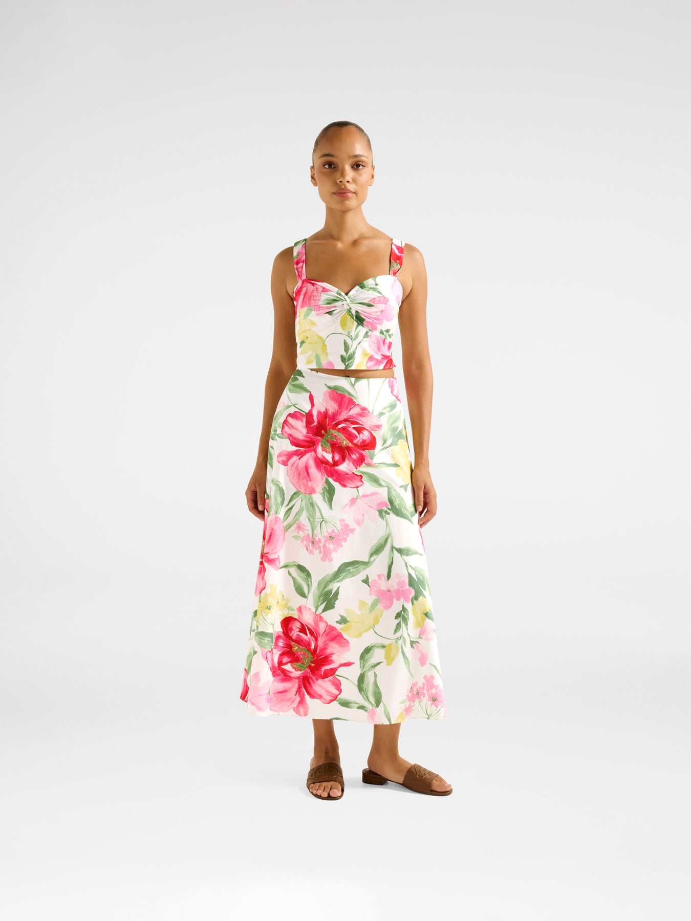 Talia Printed Midi Skirt