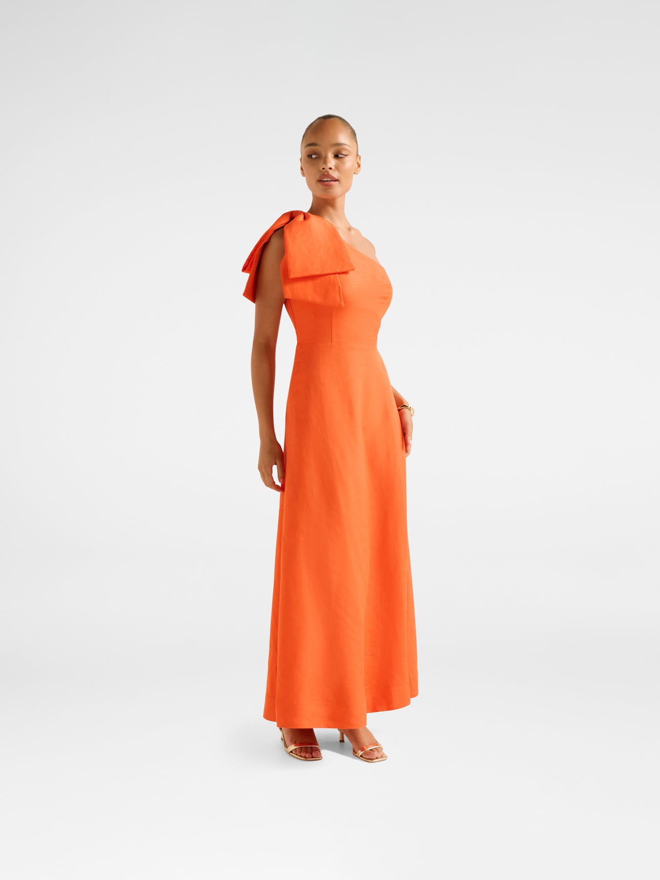 Danni Asymmetrical Bow Midi Dress