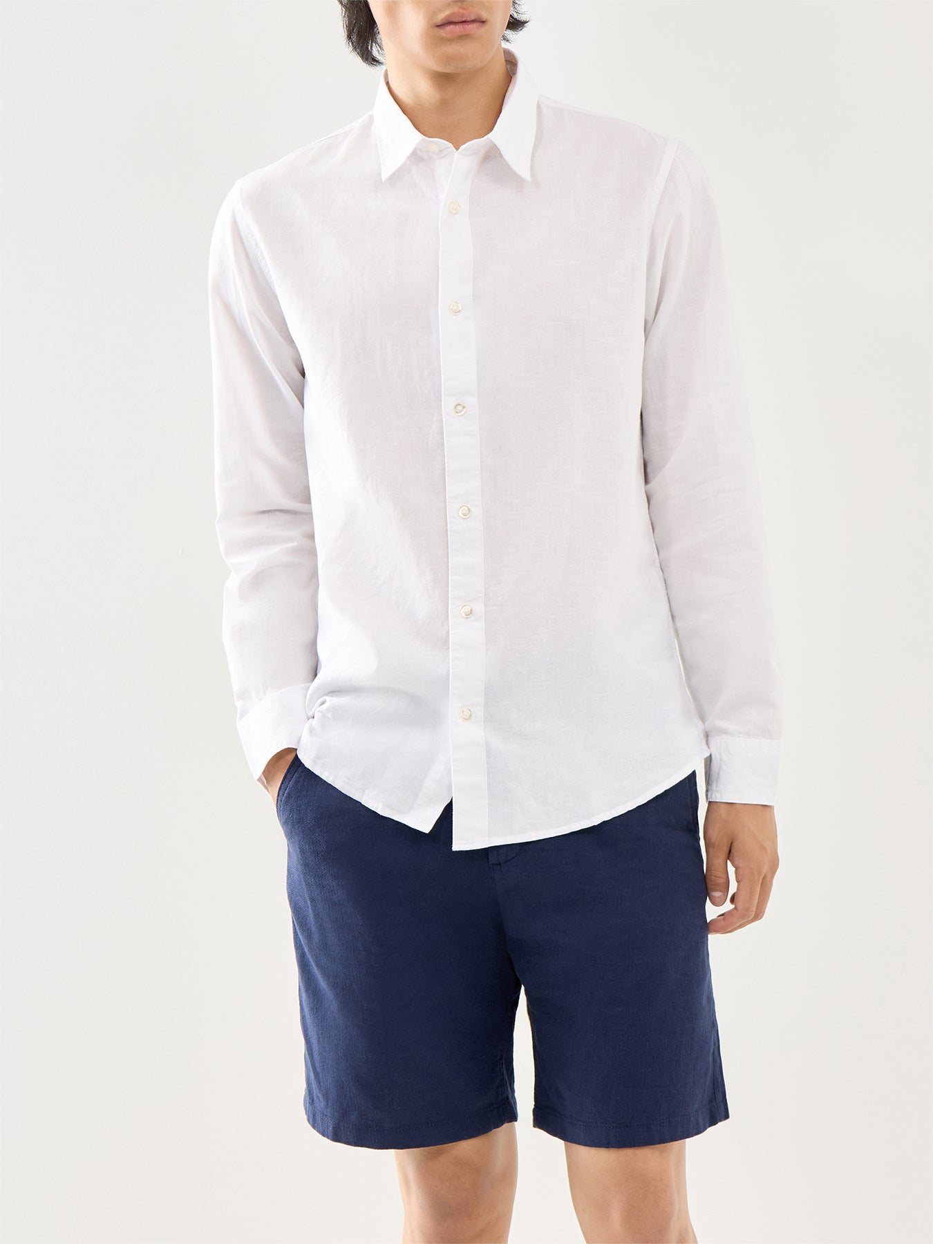Cotton White Long Sleeve Shirt