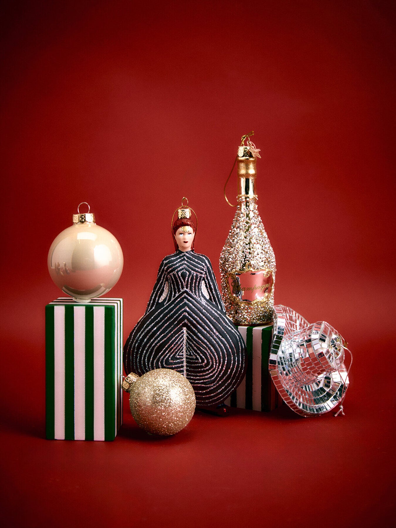 Silver Disco Cowboy Hat Christmas Tree Hanging Decoration