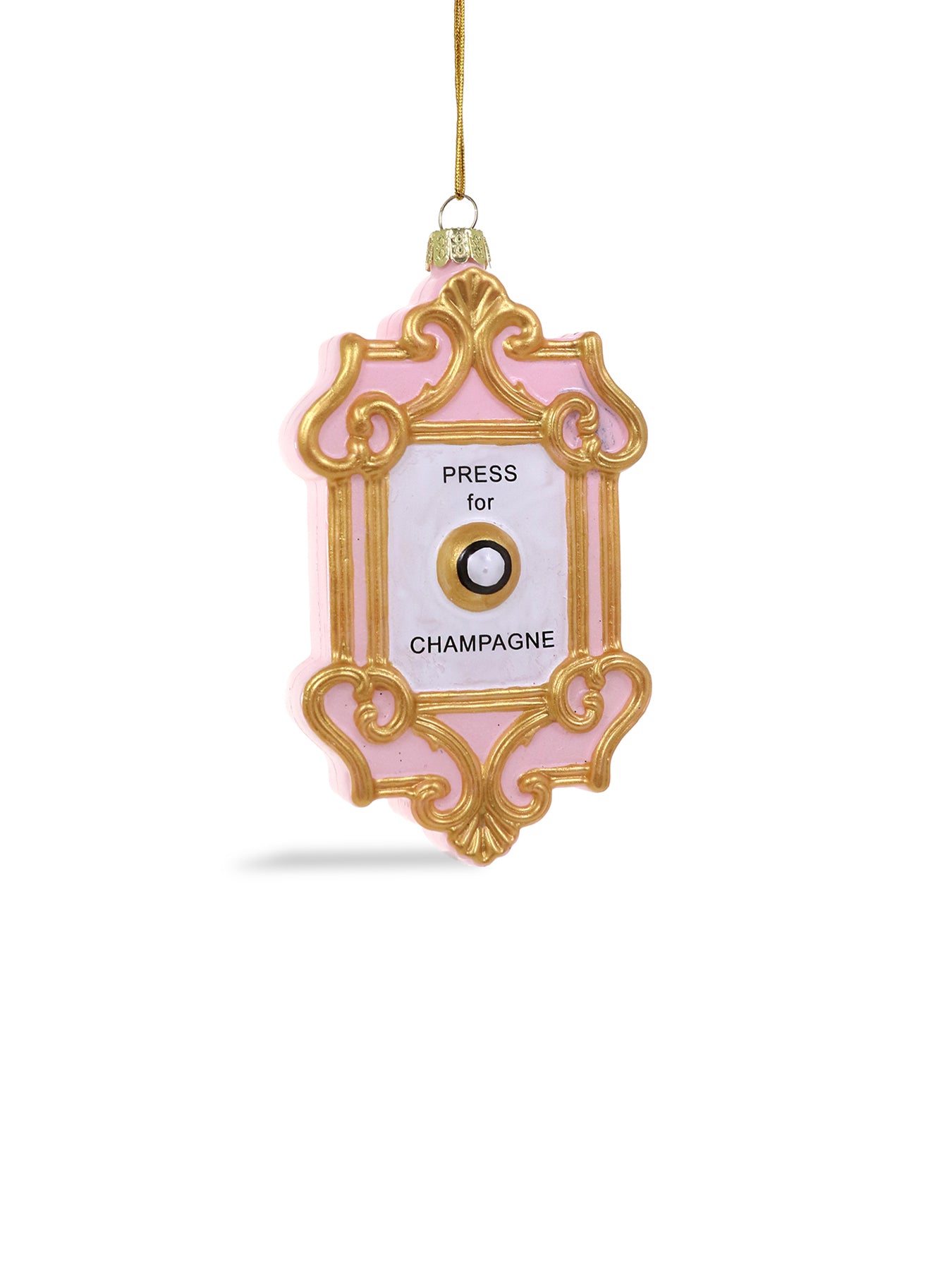 Press for Champagne Christmas Tree Hanging Decoration