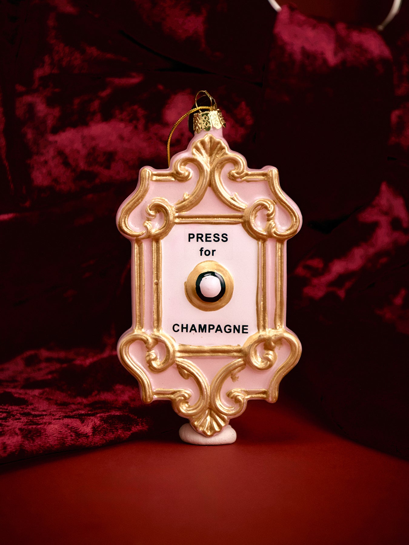 Press for Champagne Christmas Tree Hanging Decoration