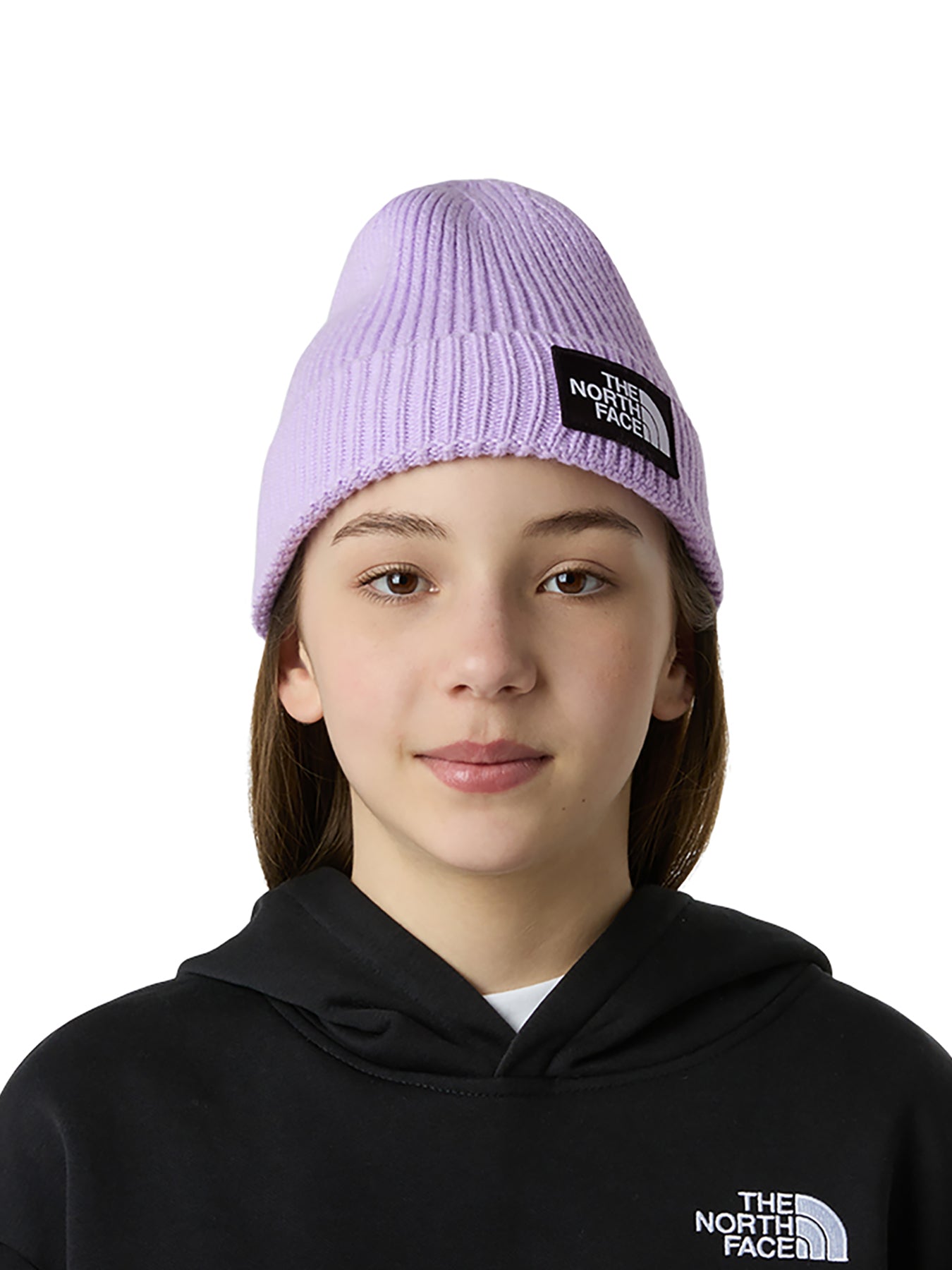 Knitted Beanie Logo Hat Lilac