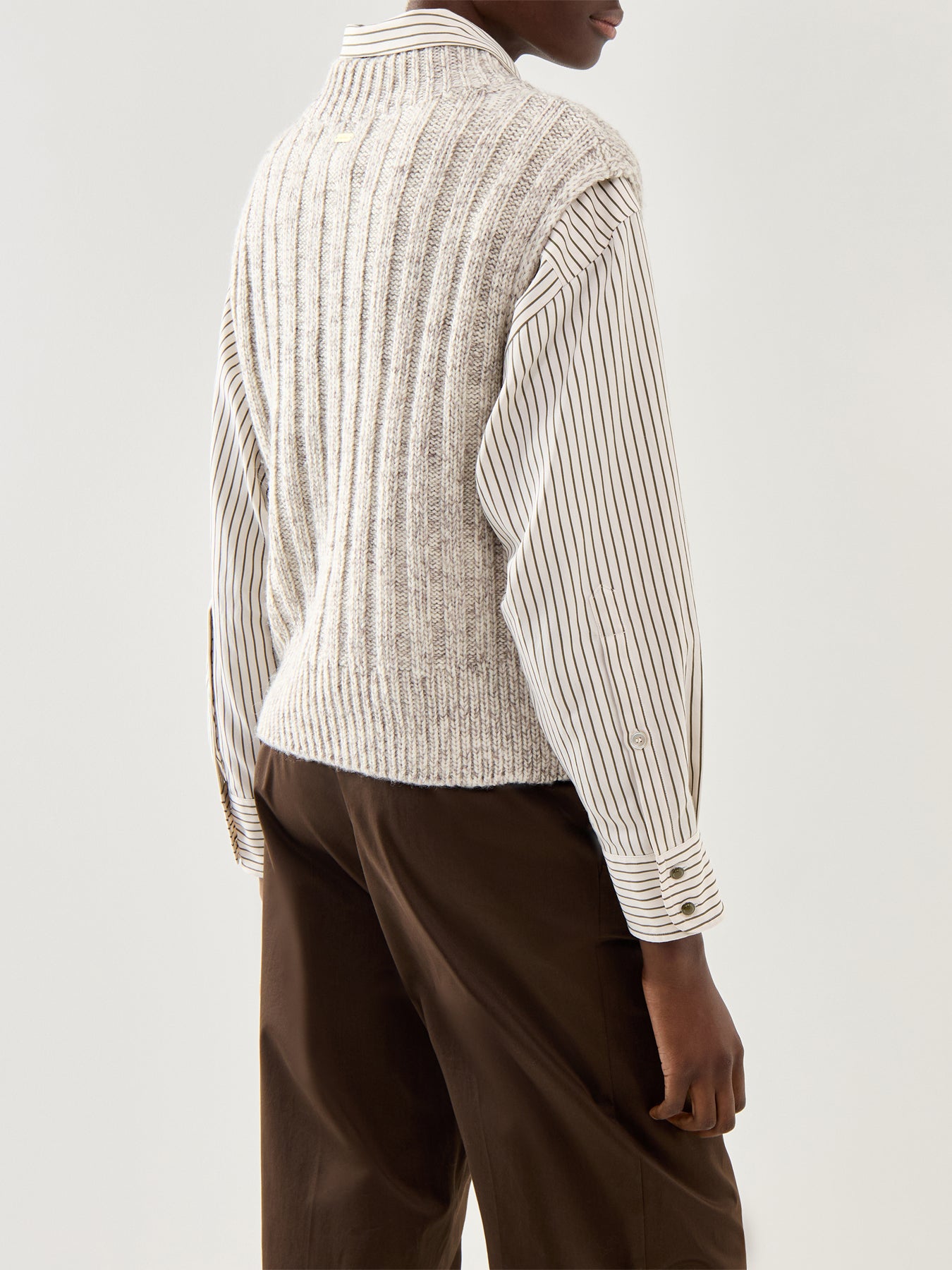 Barbour Anastasia Knitted Vest Oat