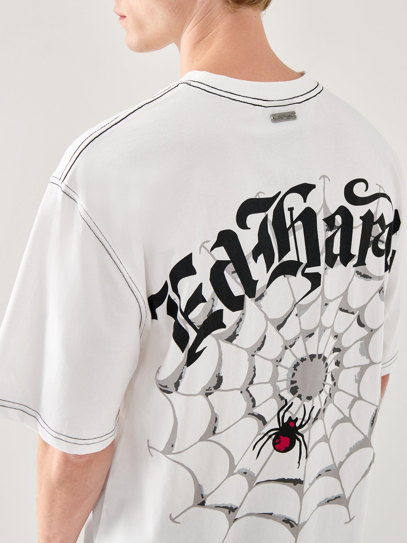 Black Widow Cotton T Shirt White