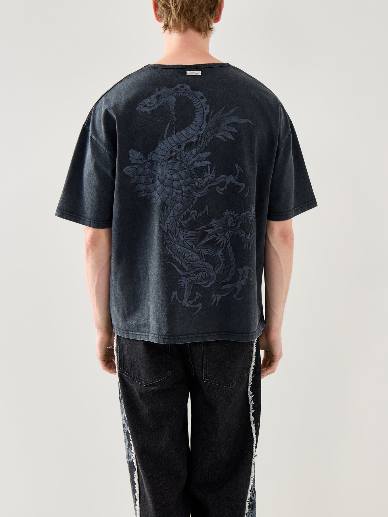 Mens Snake And Drag 1971 Boxy T-Shirt Black
