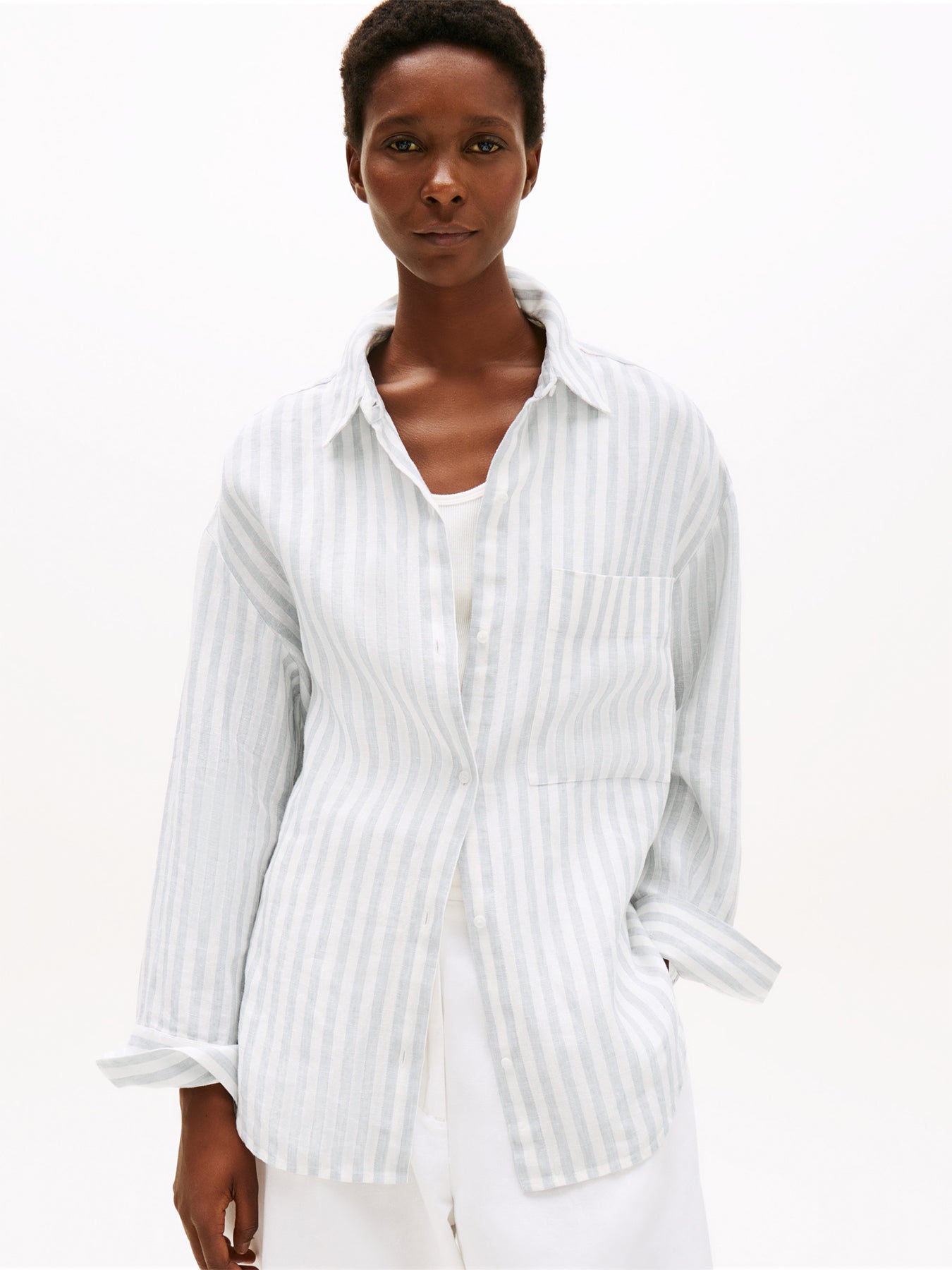 Oversized Fit Linen Shirt