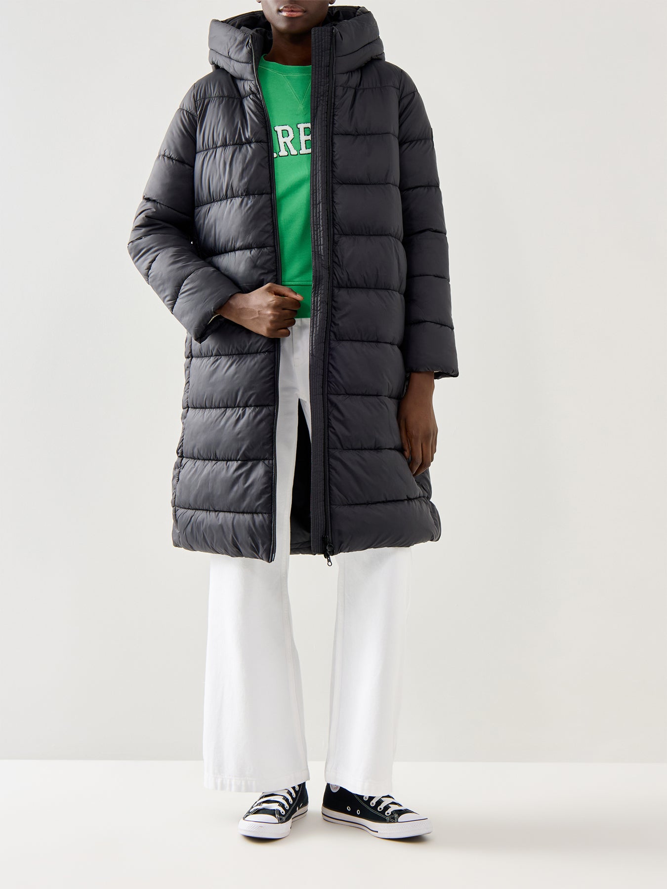 Barbour International Longline Olivios Puffer Jacket Black