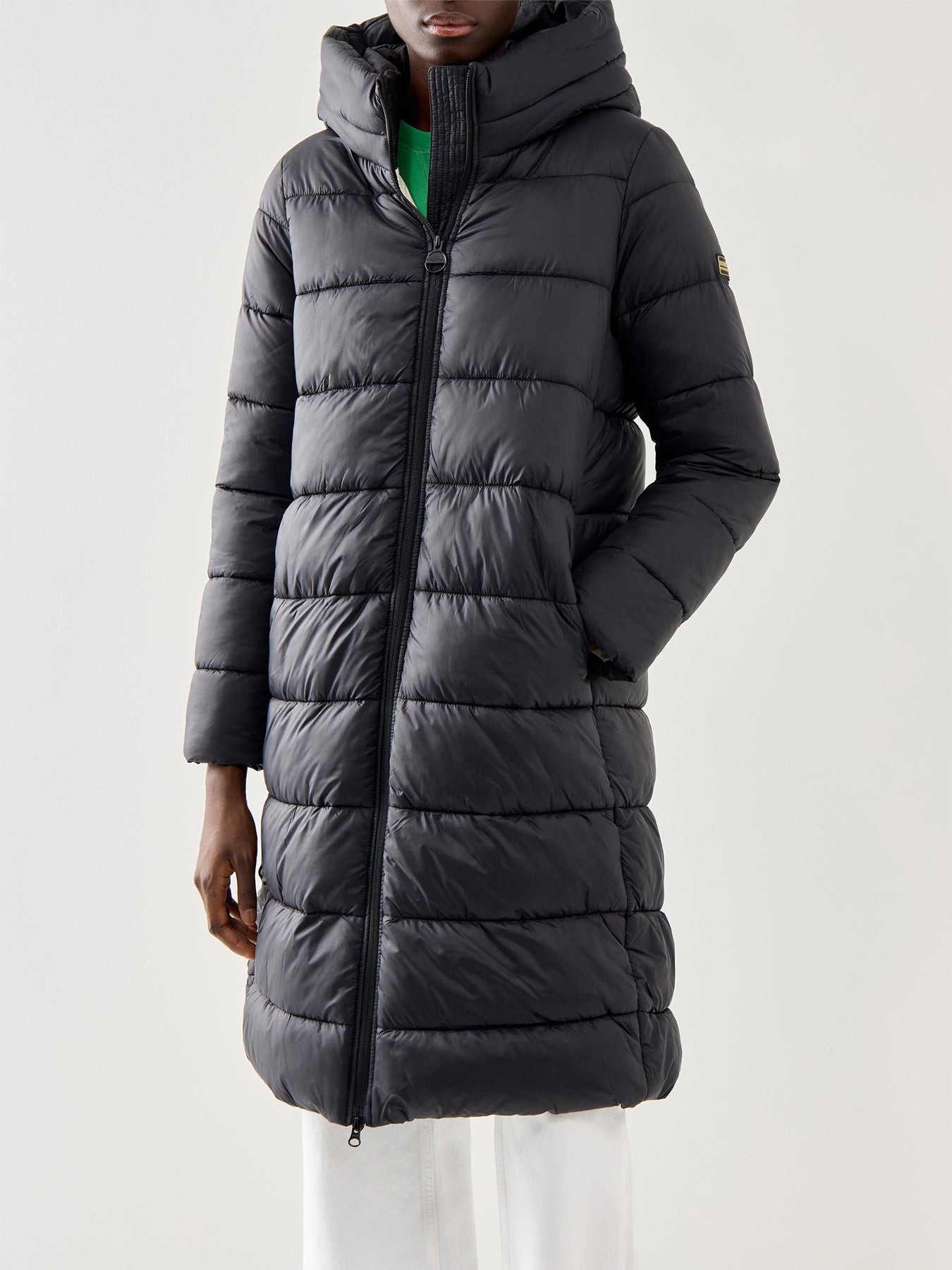 Barbour International Longline Olivios Puffer Jacket Black