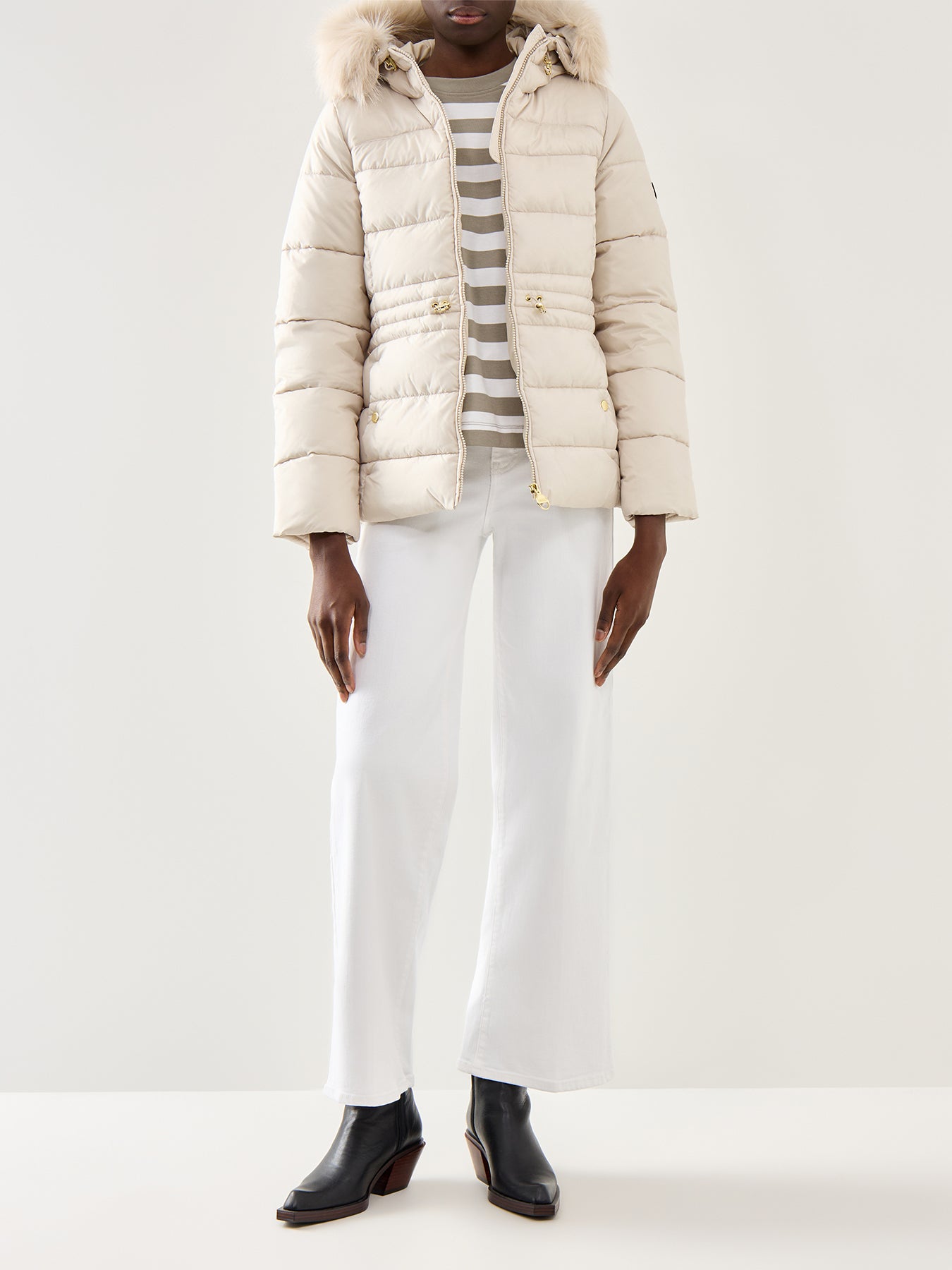 Barbour International Cher Puffer Jacket Beige