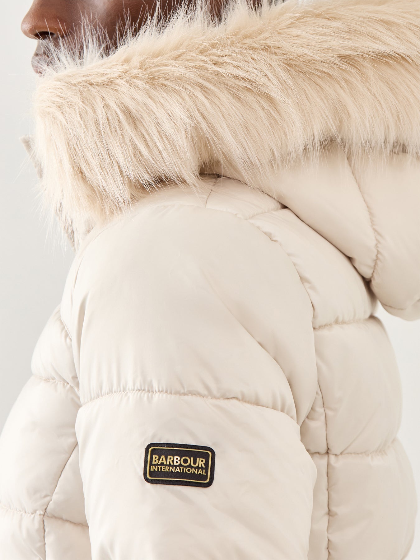 Barbour International Cher Puffer Jacket Beige