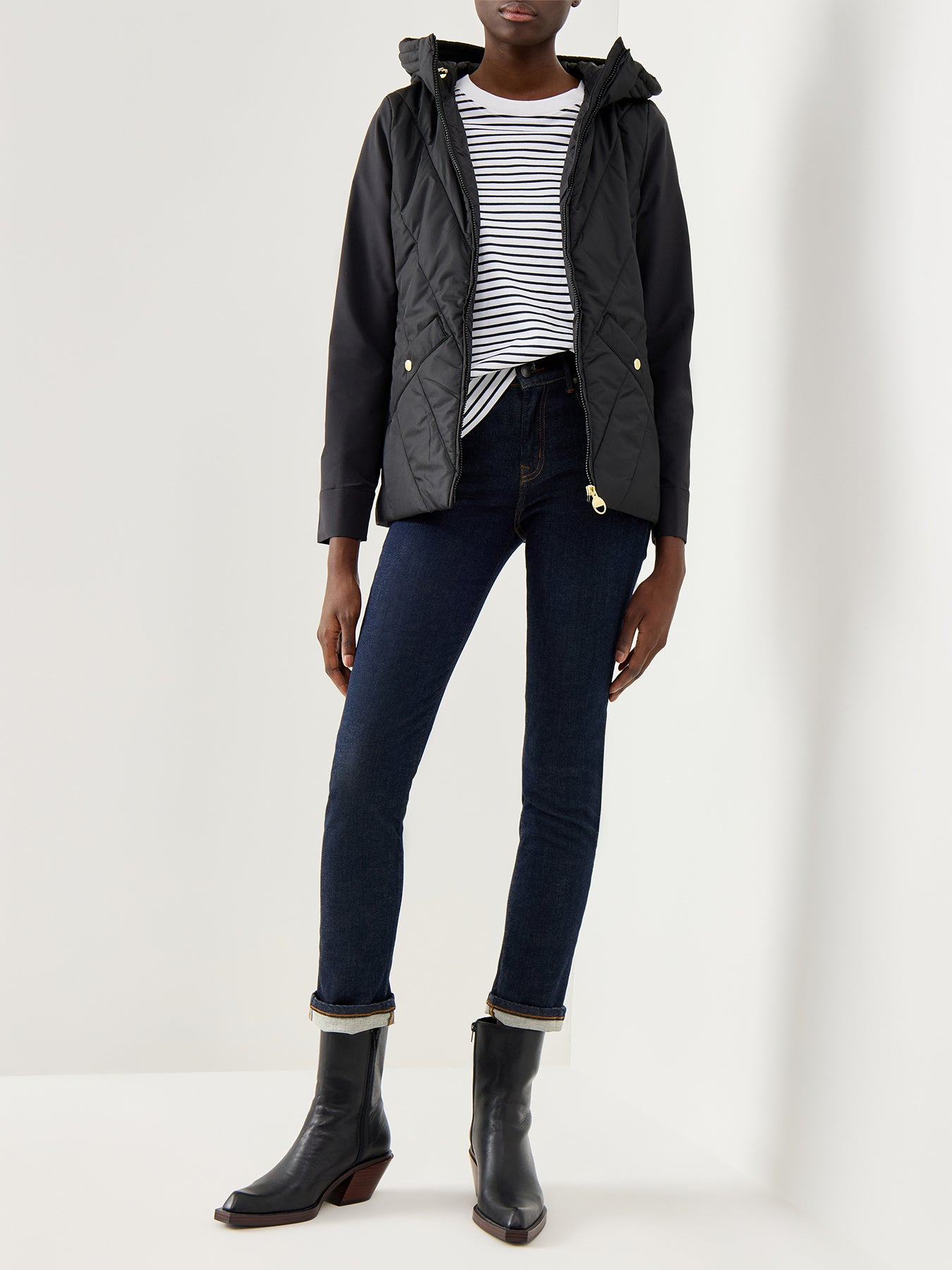Barbour International Diablo Quilted Sweat Black