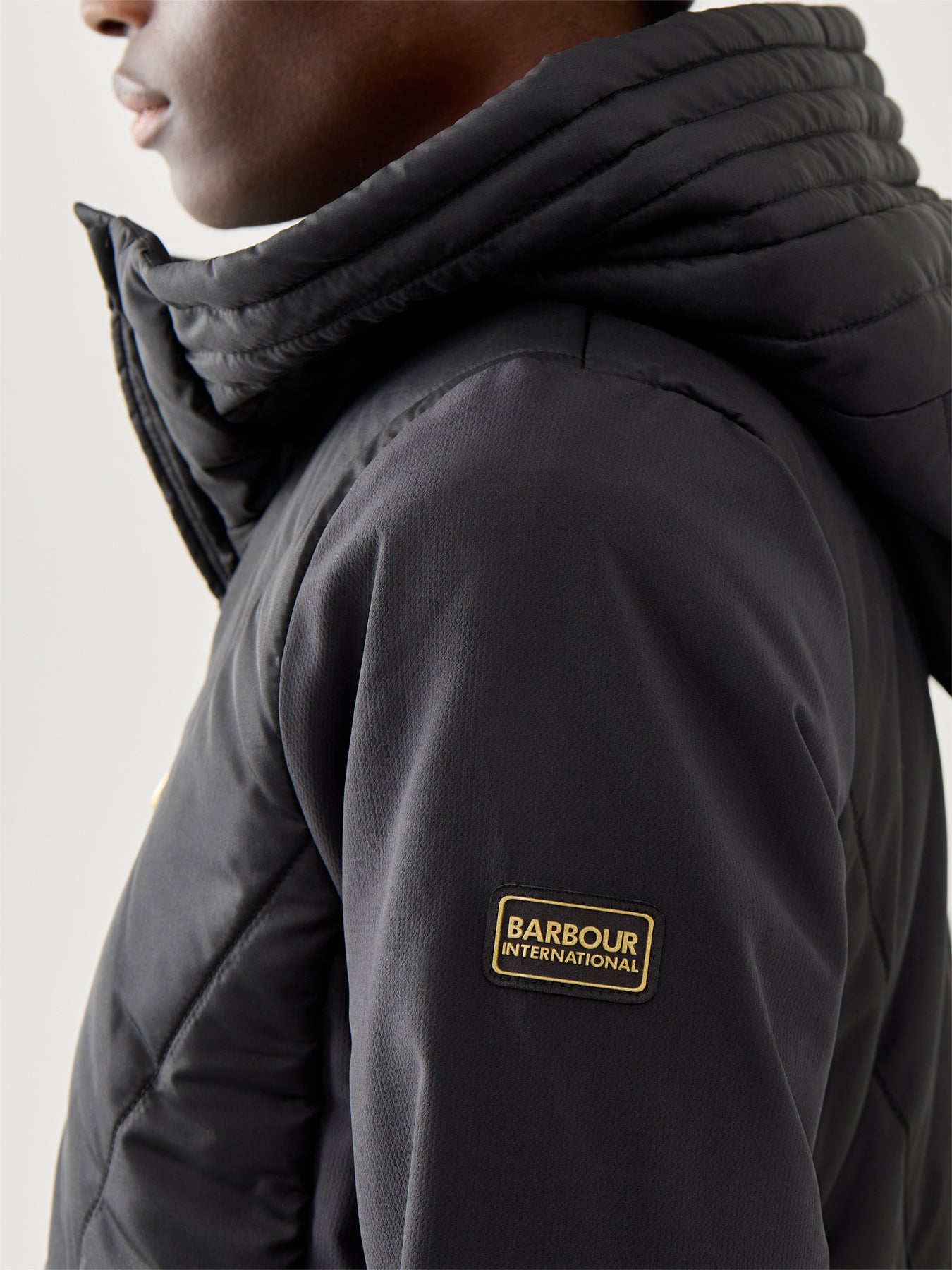 Barbour International Diablo Quilted Sweat Black