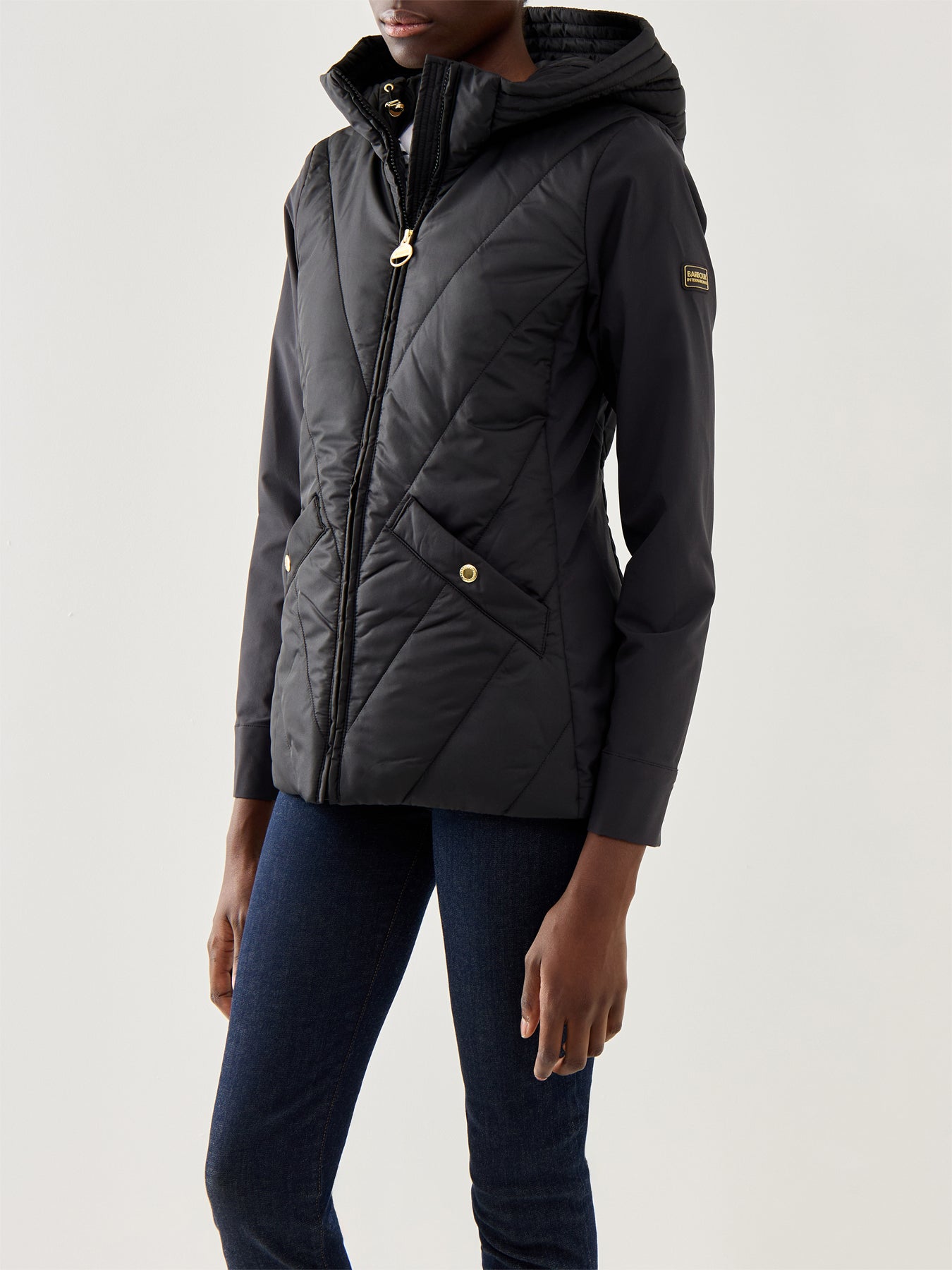 Barbour International Diablo Quilted Sweat Black