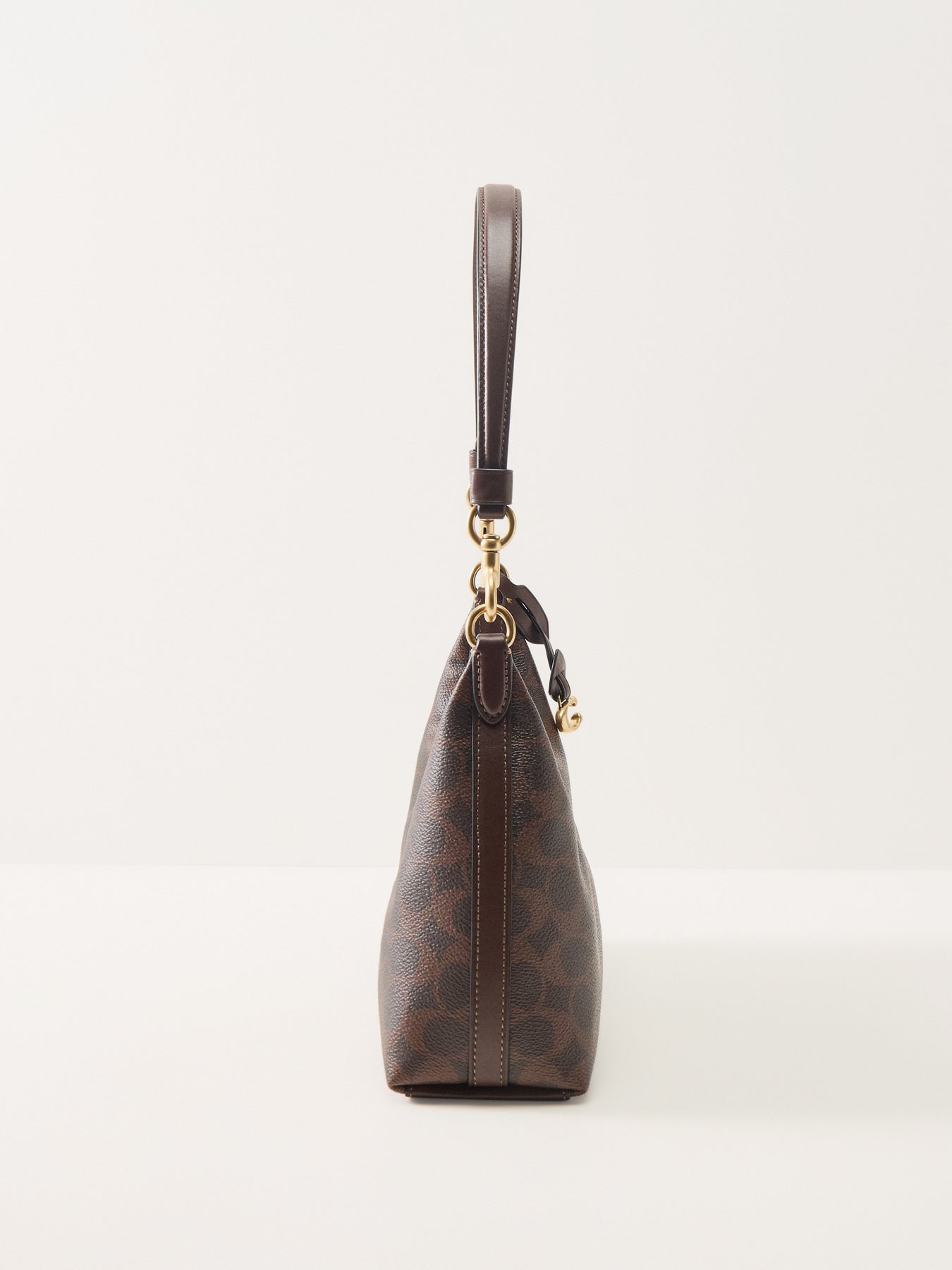 Signature Shoulder Bag Canvas Beige