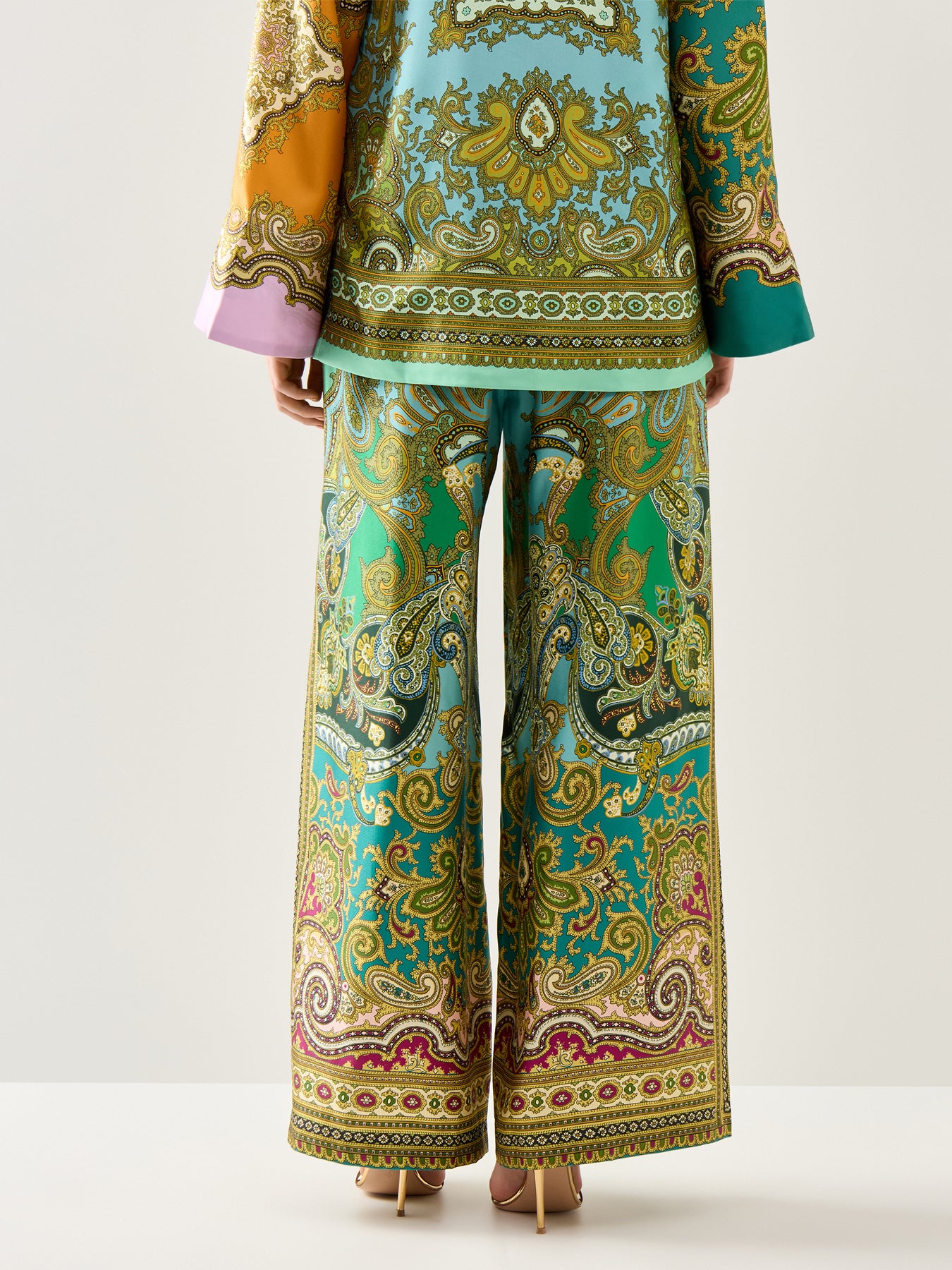 Clemenza Multi Colour Silk Pant